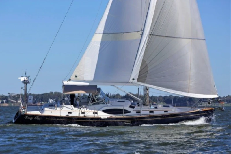 a sailboat on the water aboard SAUCY FOX Yacht for Sale