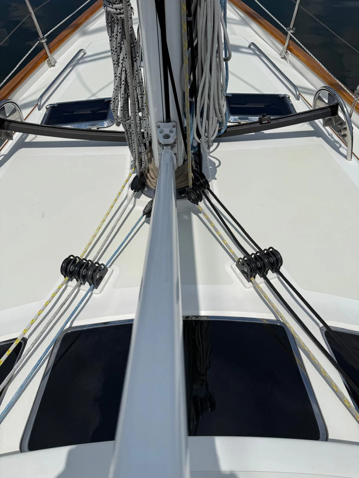 a sailboat with a white sail aboard SAUCY FOX Yacht for Sale