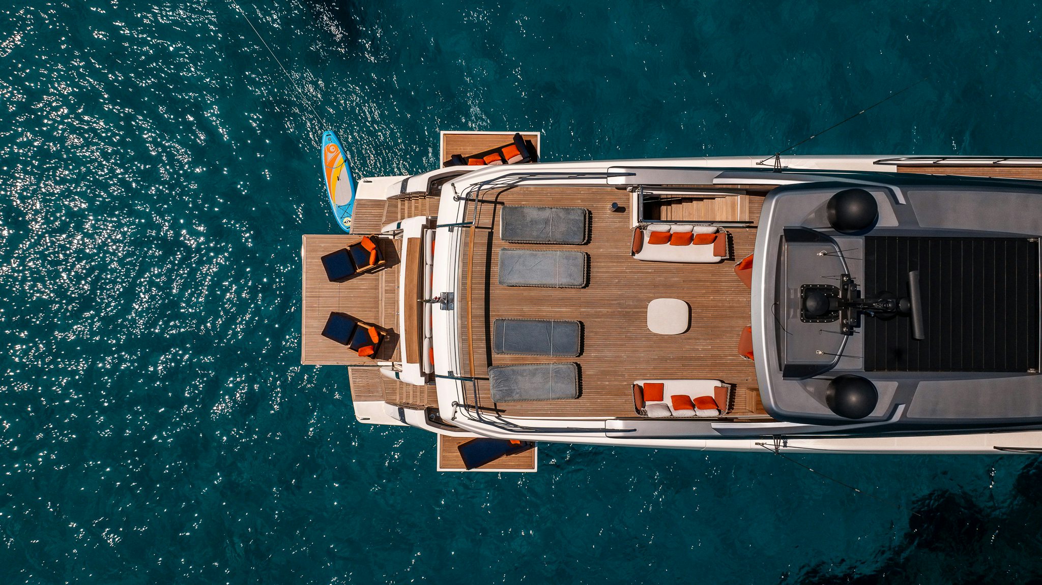 a satellite in space aboard BLUE ANGEL Yacht for Sale