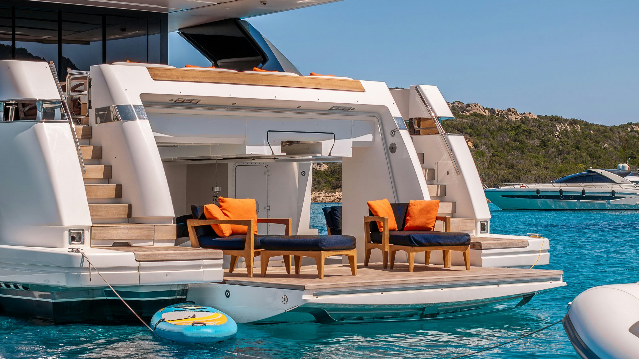 a boat on the water aboard BLUE ANGEL Yacht for Sale