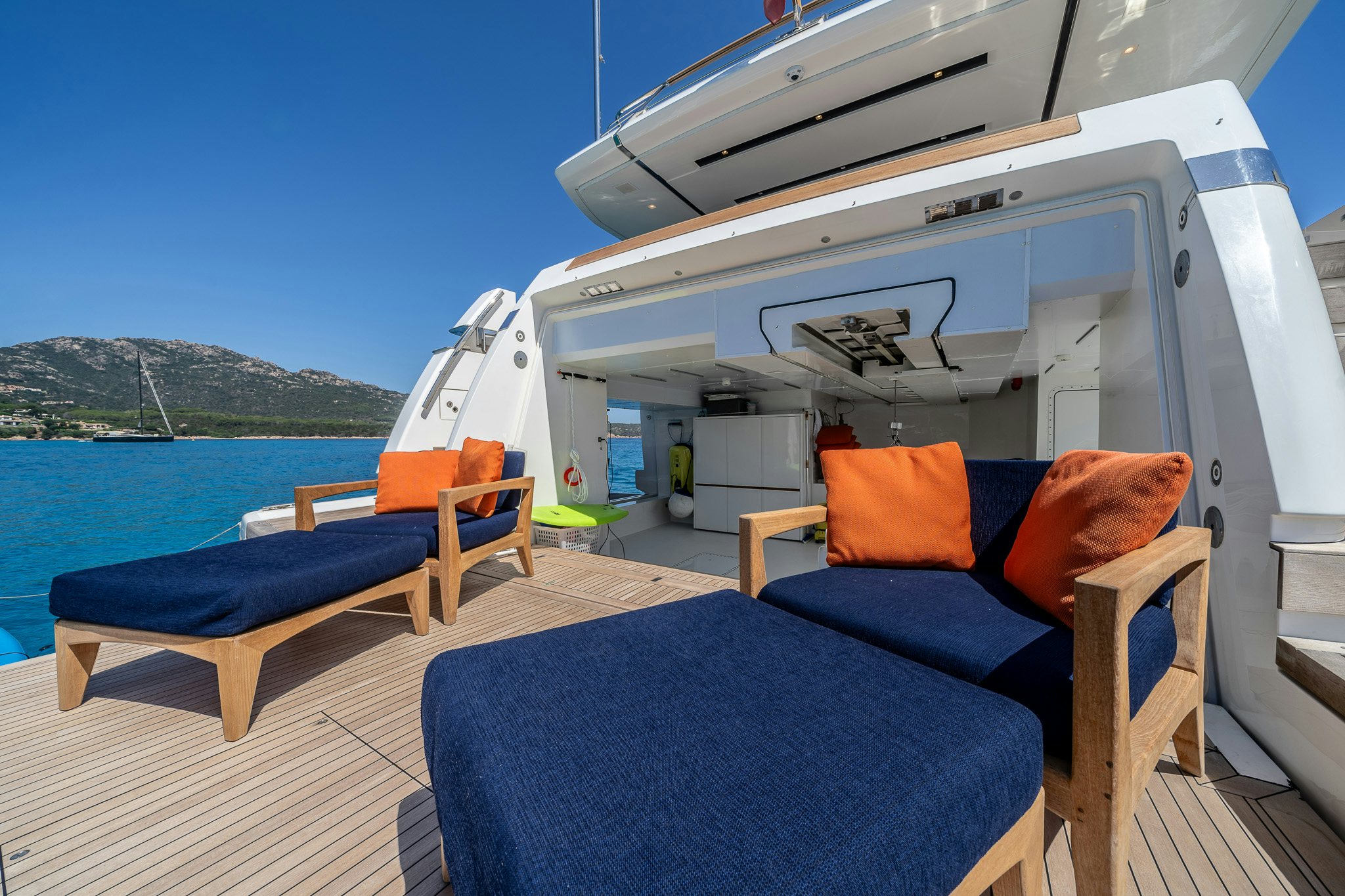 a boat on the water aboard BLUE ANGEL Yacht for Sale