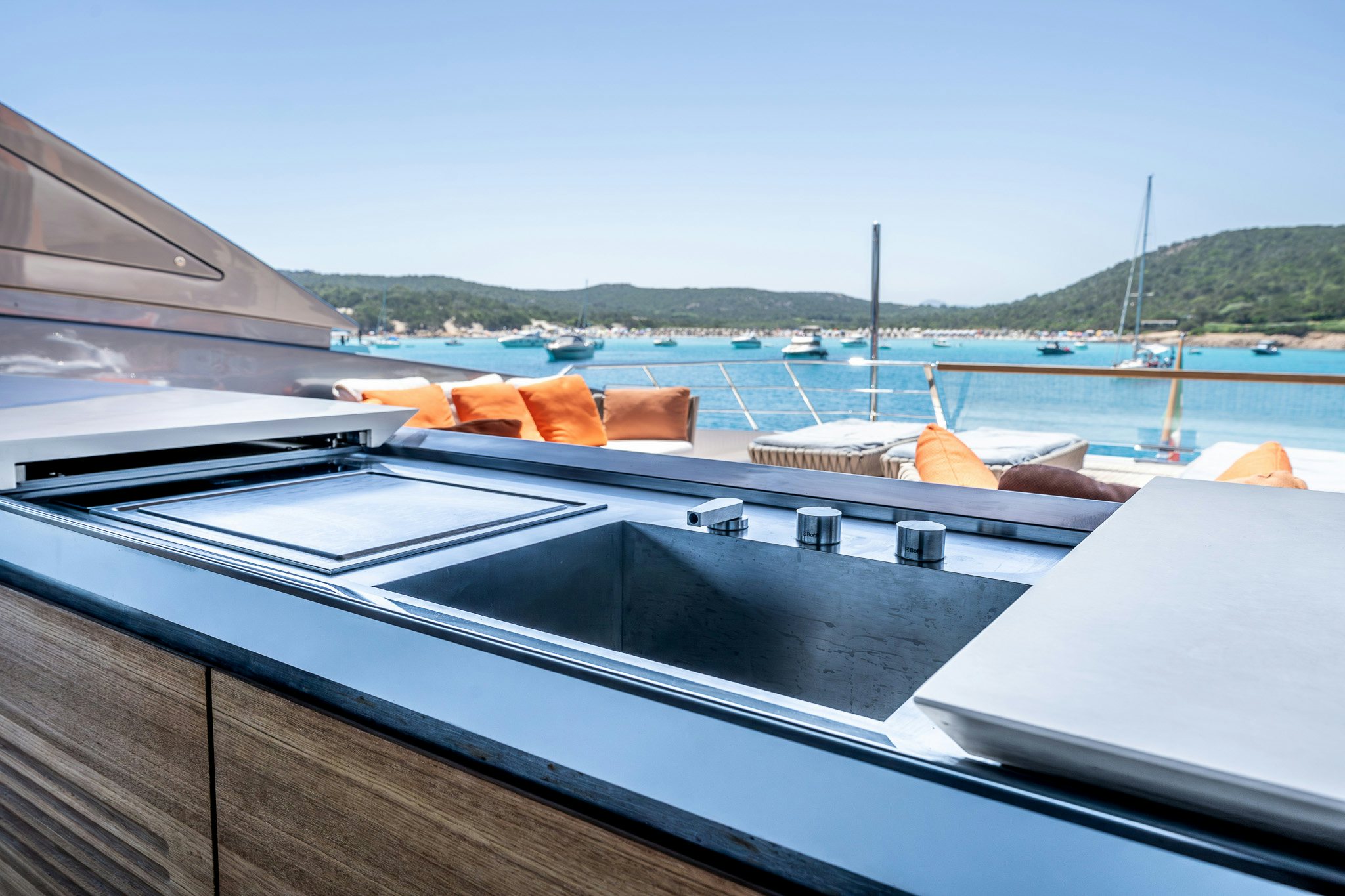 a boat on the water aboard BLUE ANGEL Yacht for Sale