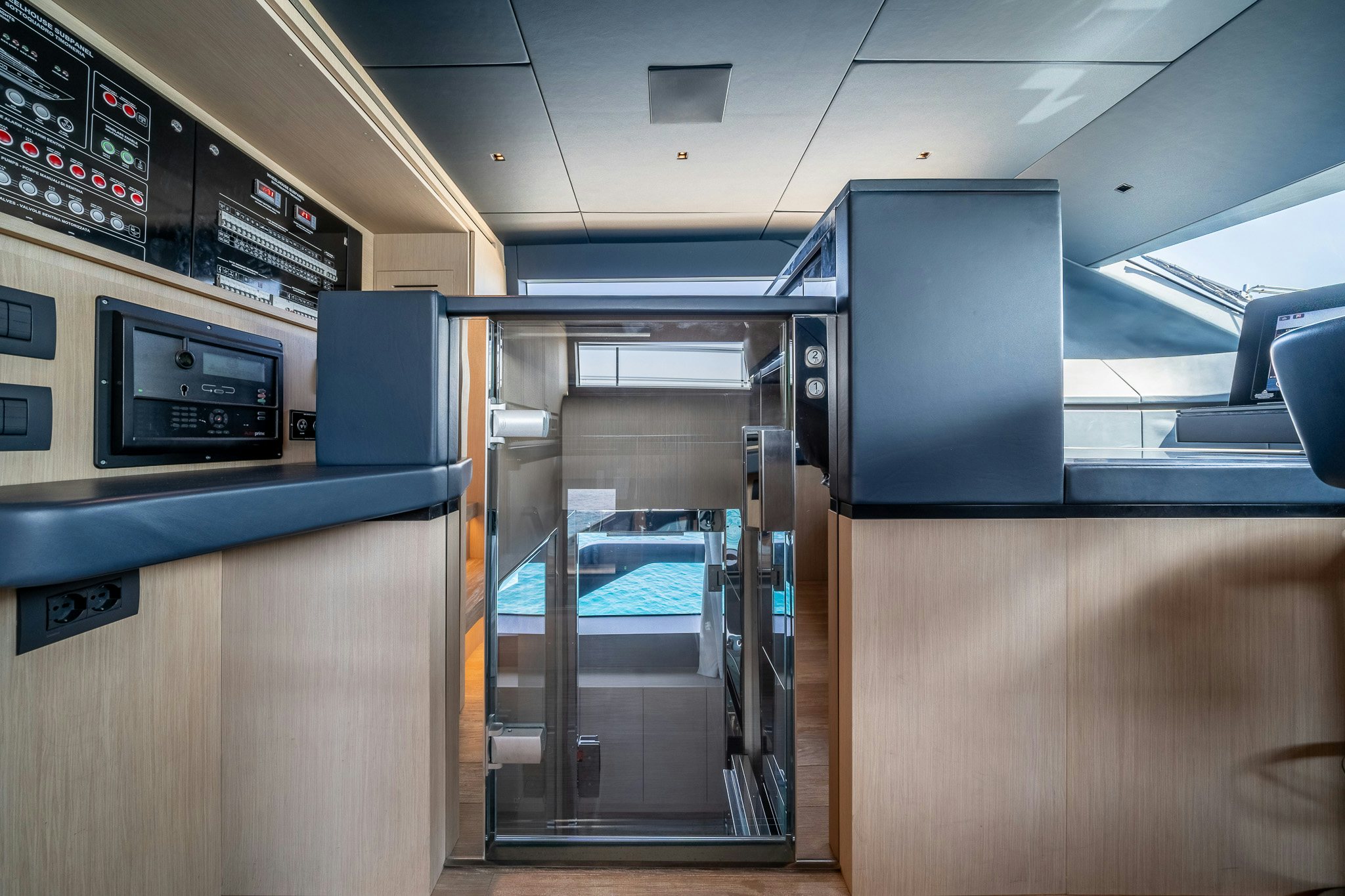 a room with a few machines aboard BLUE ANGEL Yacht for Sale