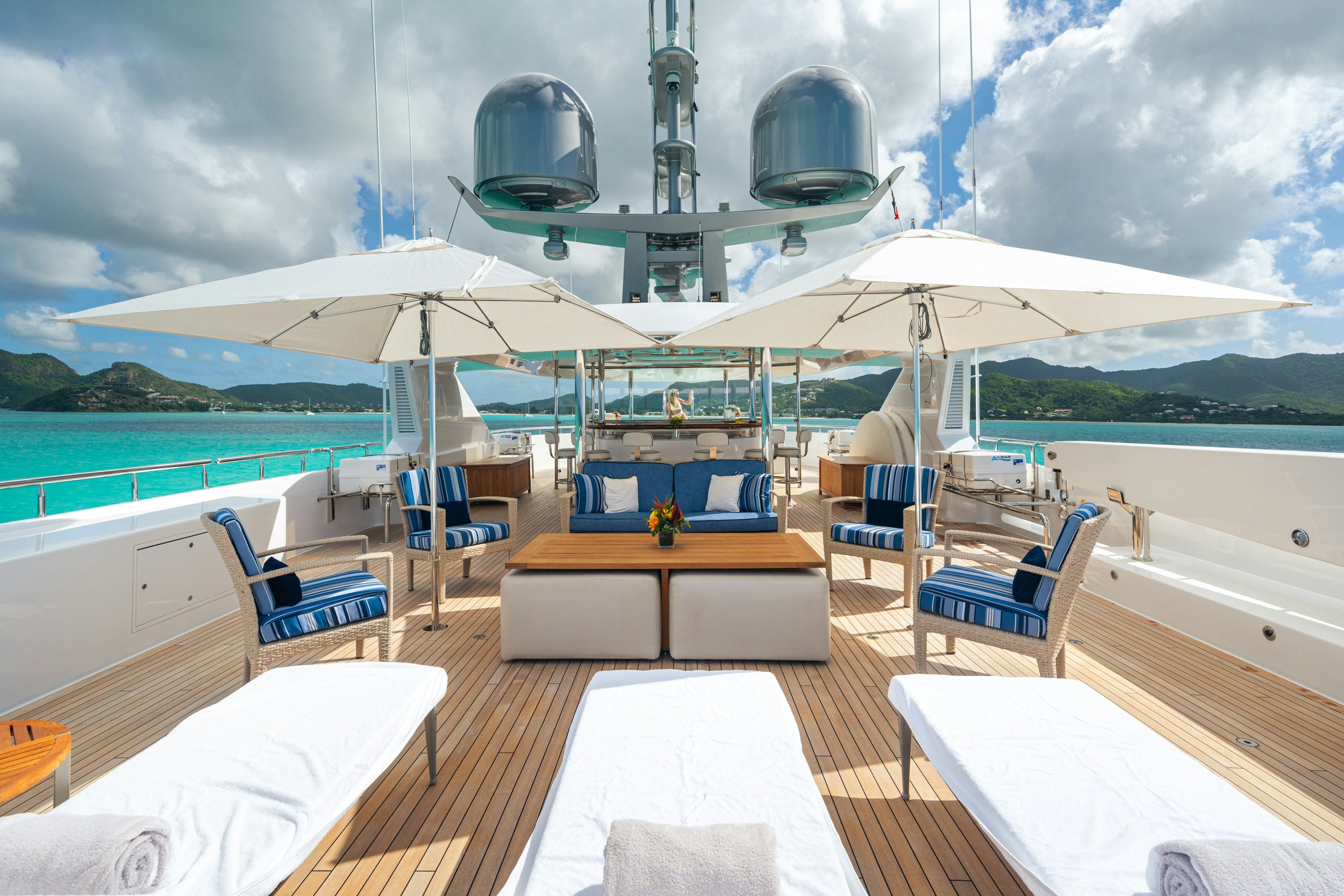 a boat on a water body aboard CHASING DAYLIGHT Yacht for Charter