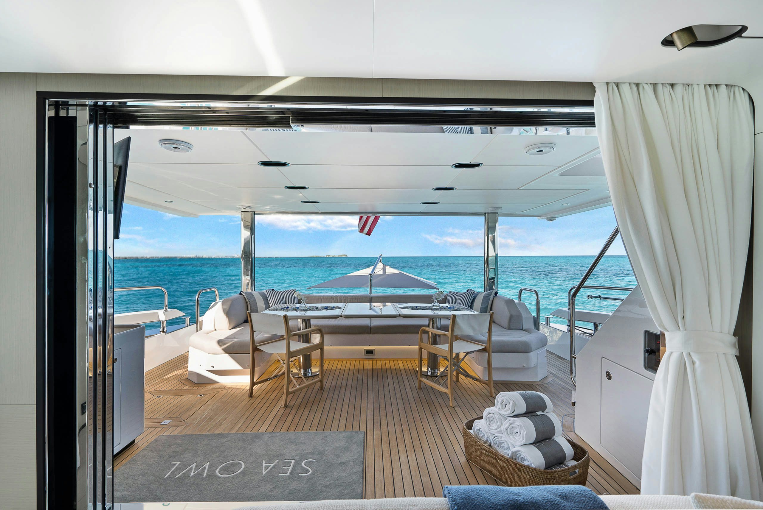 a boat on the water aboard SEA OWL Yacht for Charter