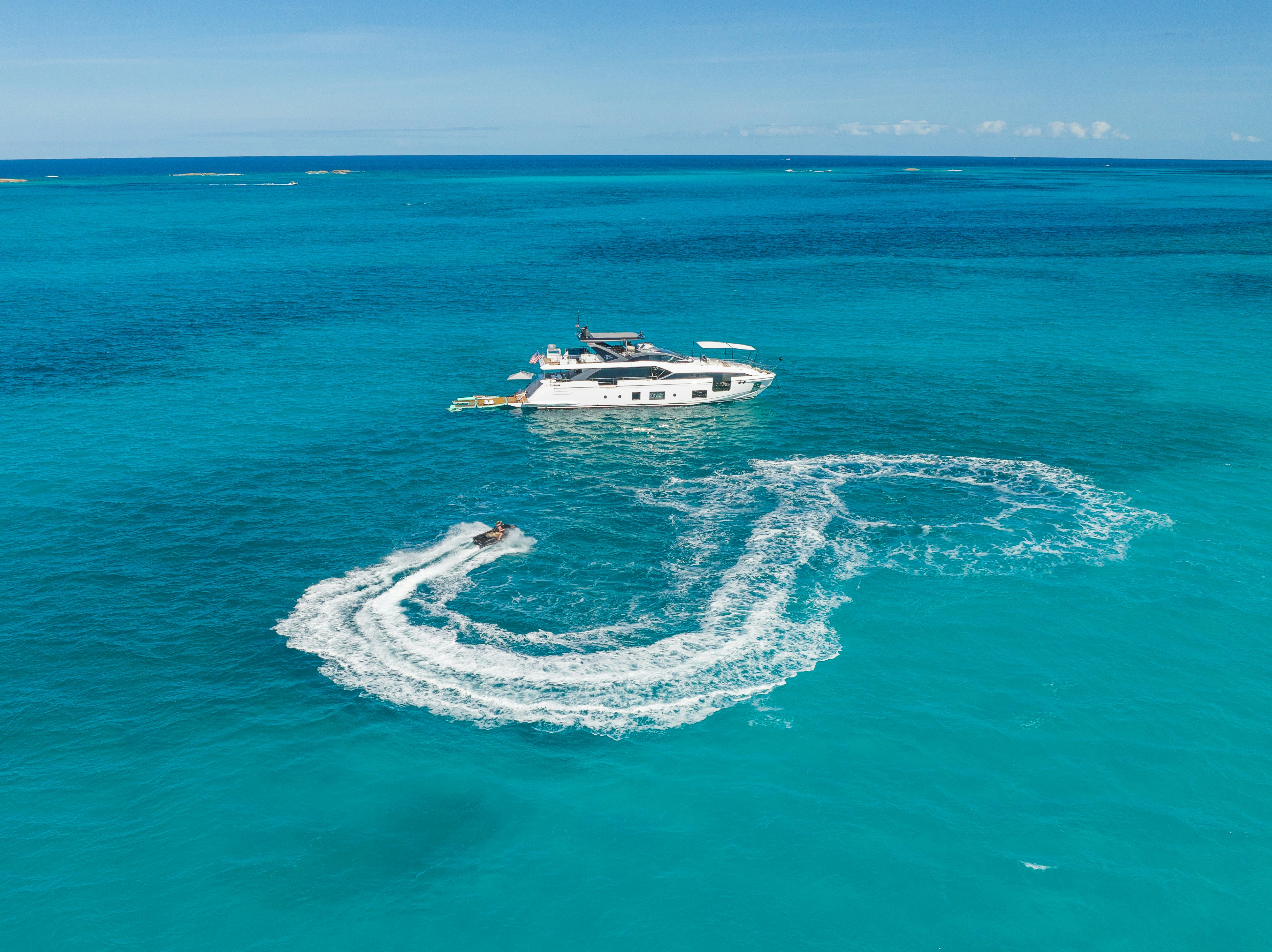 a boat on the water aboard SEA OWL Yacht for Charter