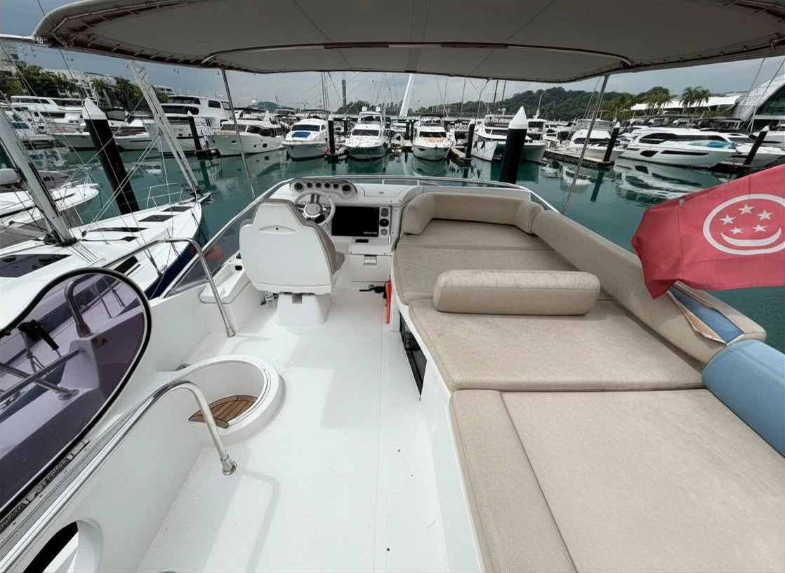 a boat dock with many boats aboard ROCK STAR DREAMS Yacht for Sale