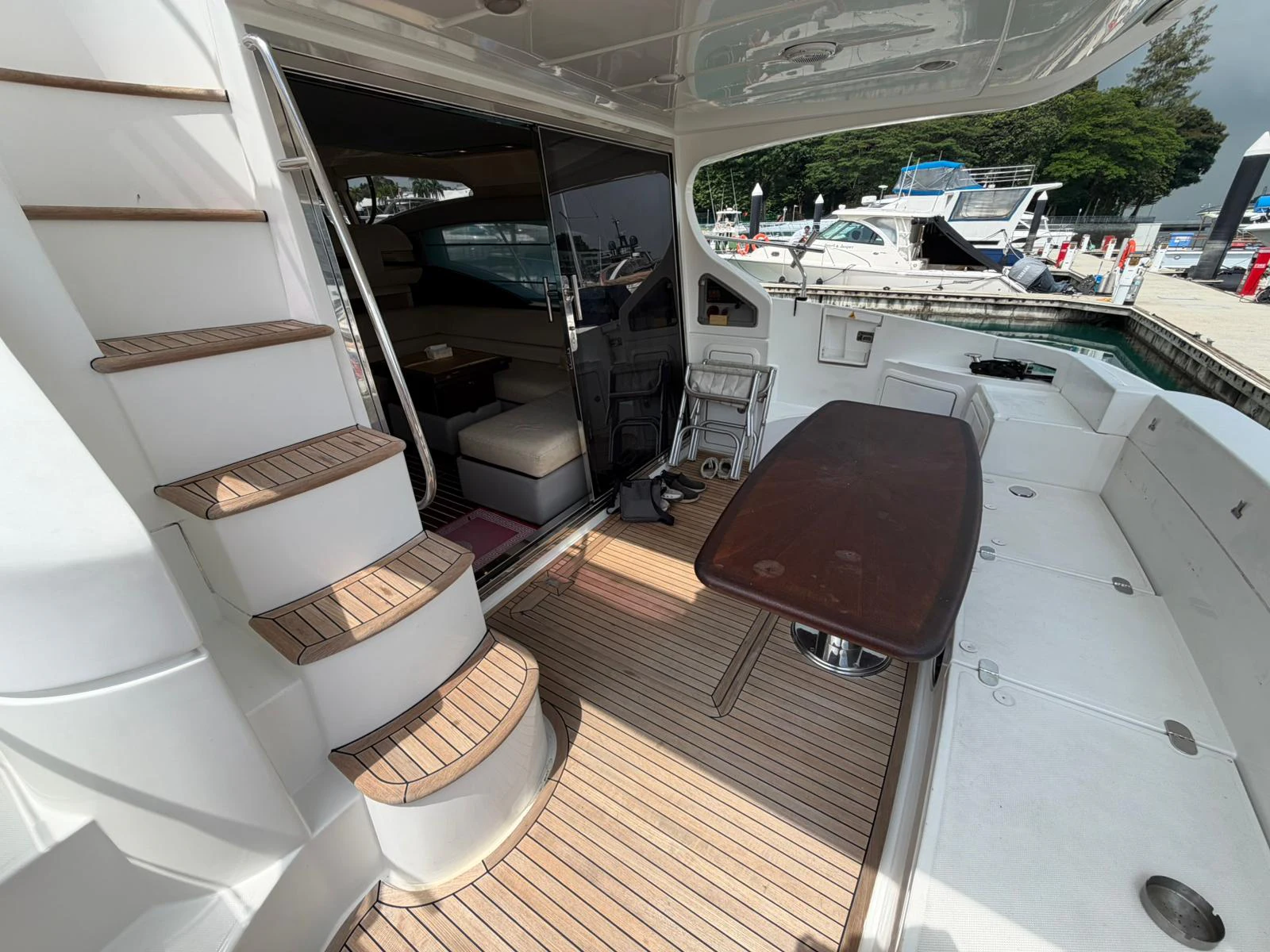 inside of a car aboard ROCK STAR DREAMS Yacht for Sale