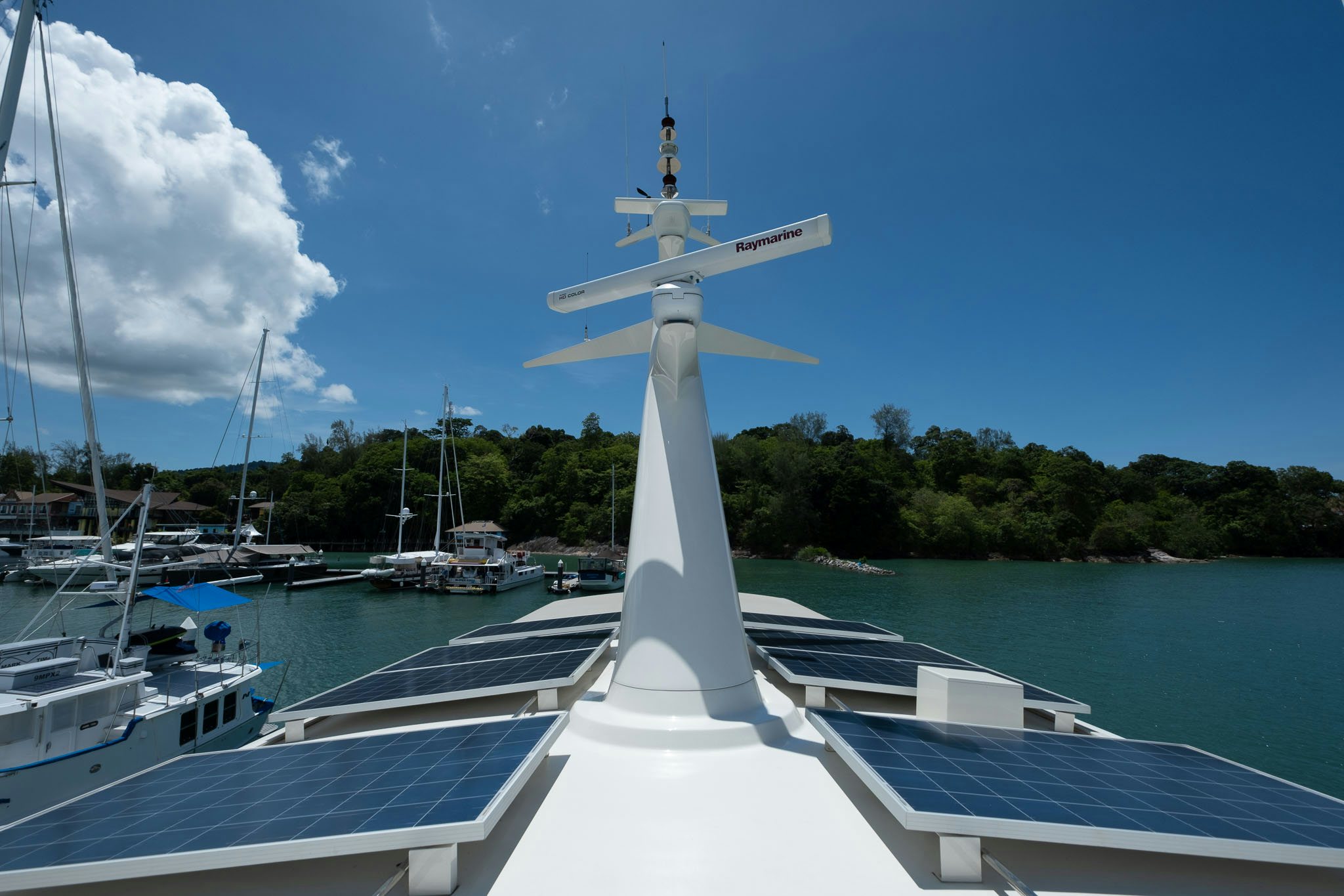 a boat in the water aboard THEA Yacht for Sale