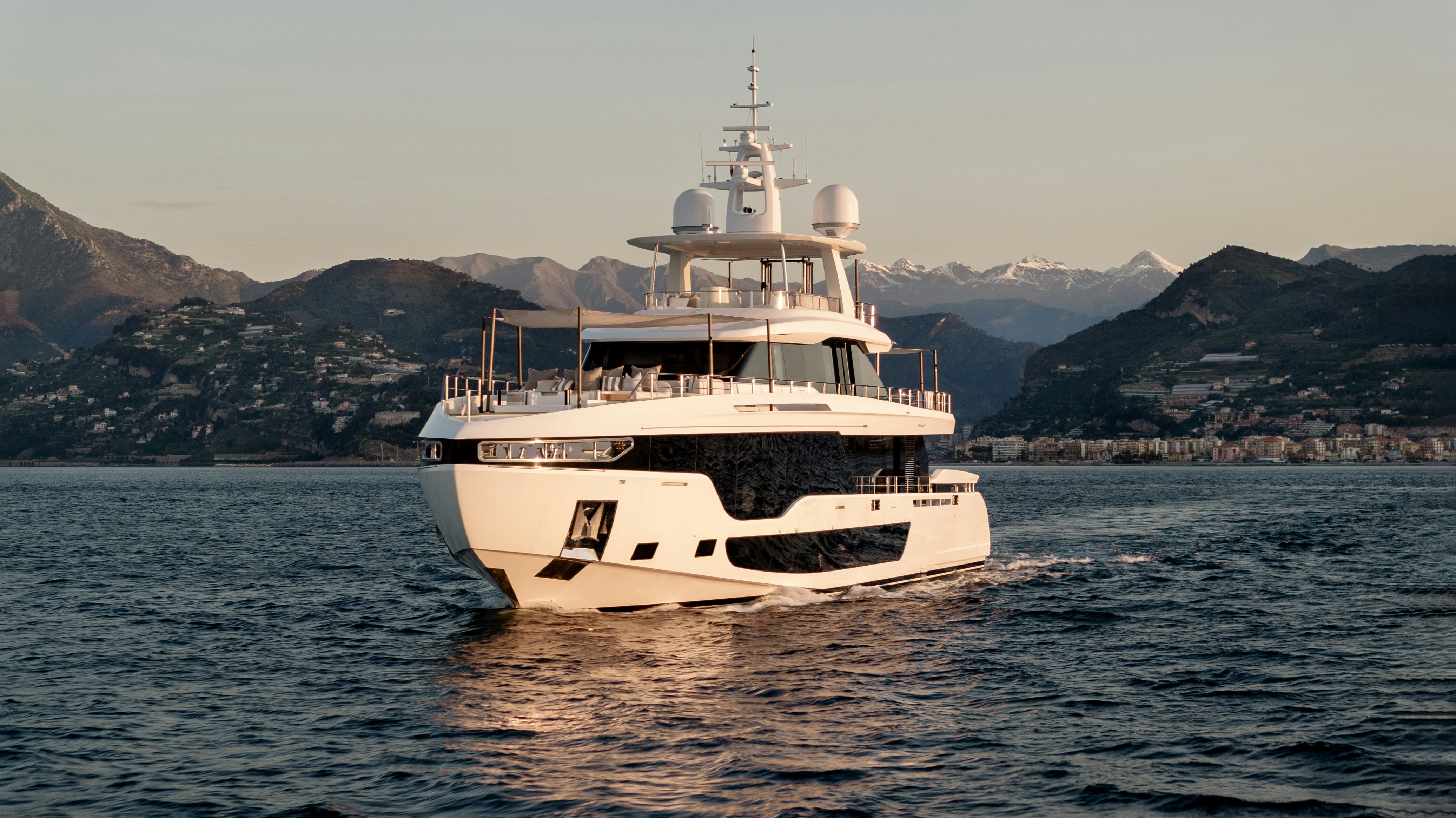 a boat in the water aboard H Yacht for Sale