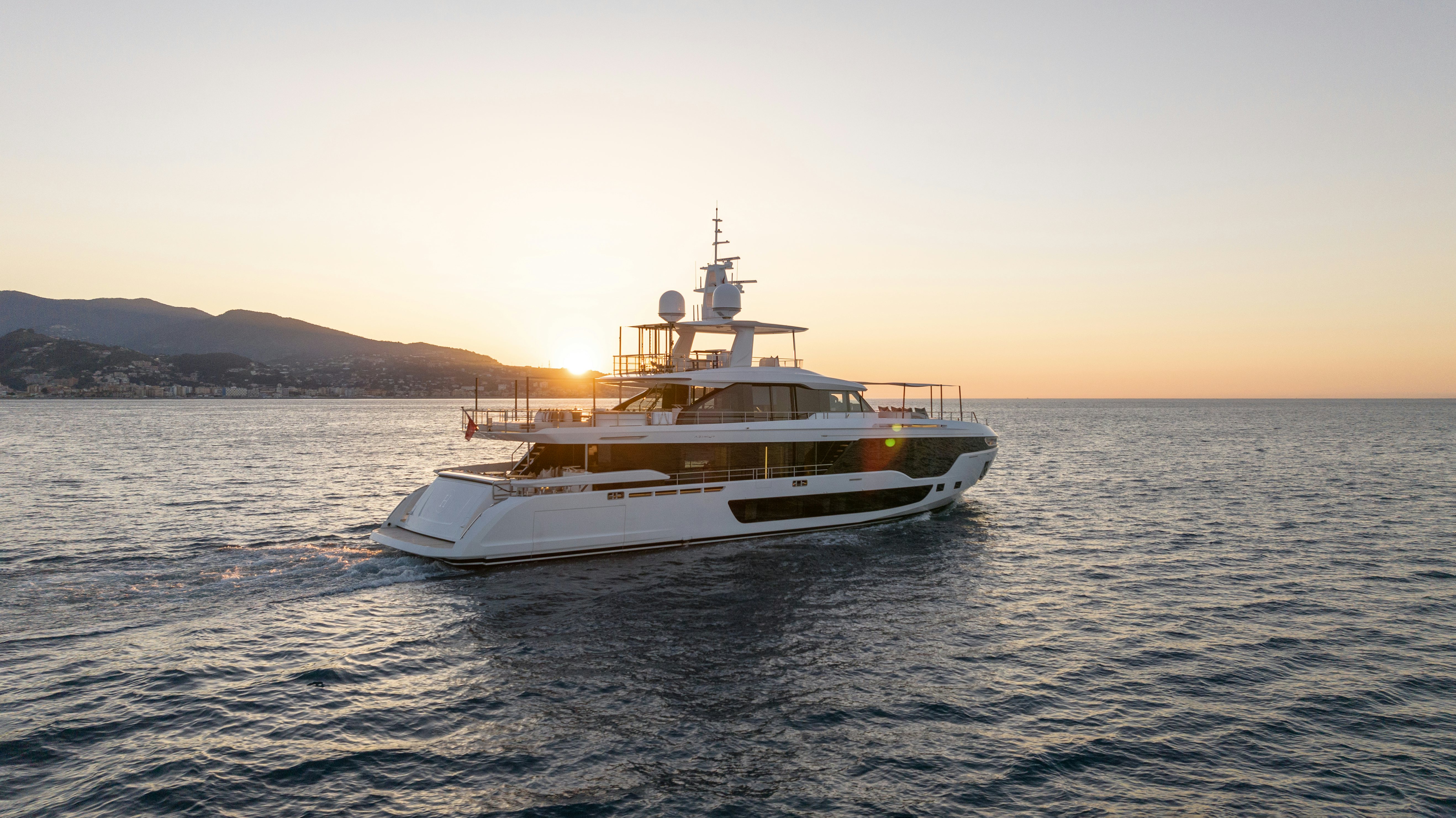 a boat in the water aboard H Yacht for Sale