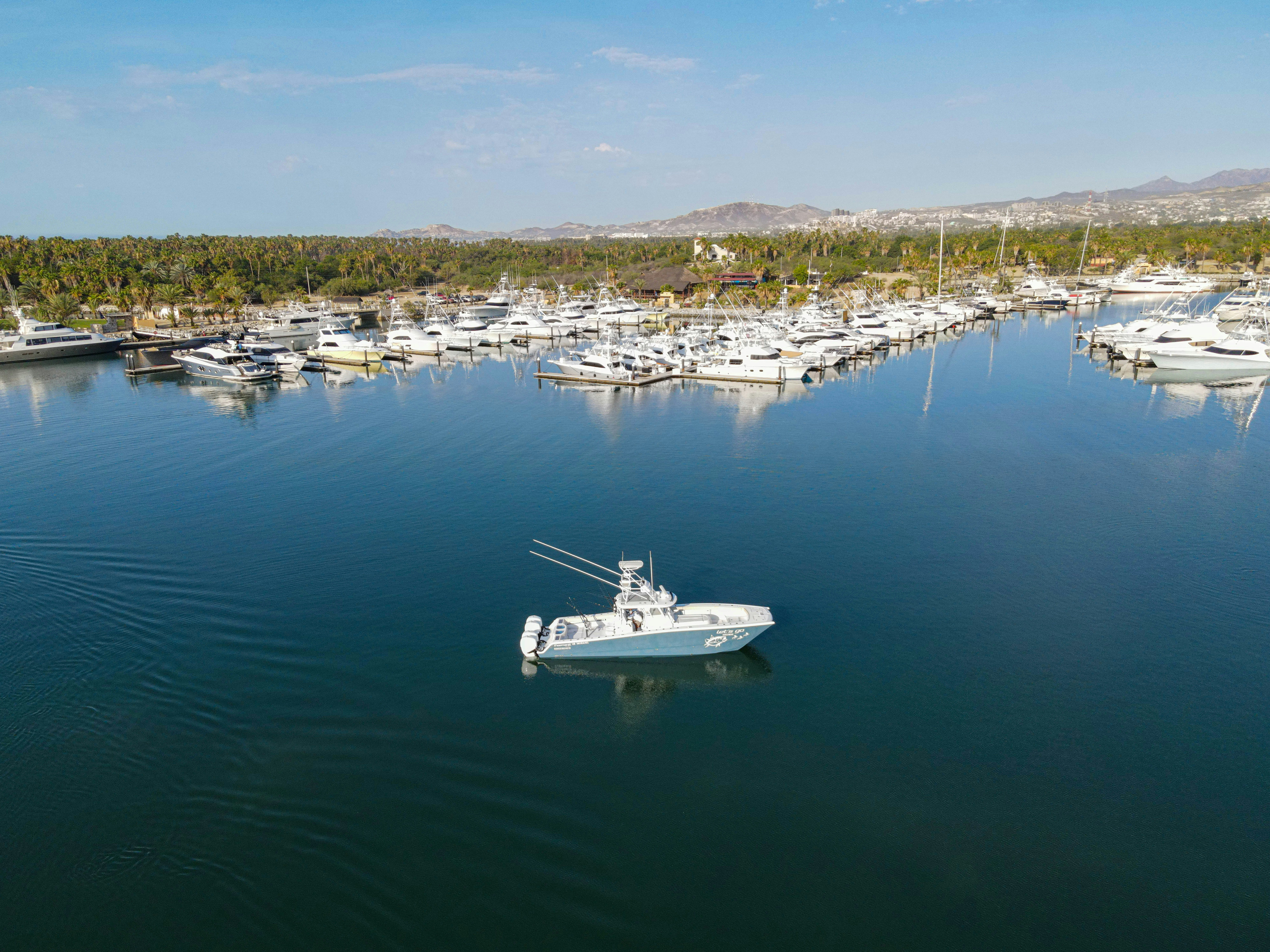 a boat in the water aboard LET'S GO Yacht for Sale