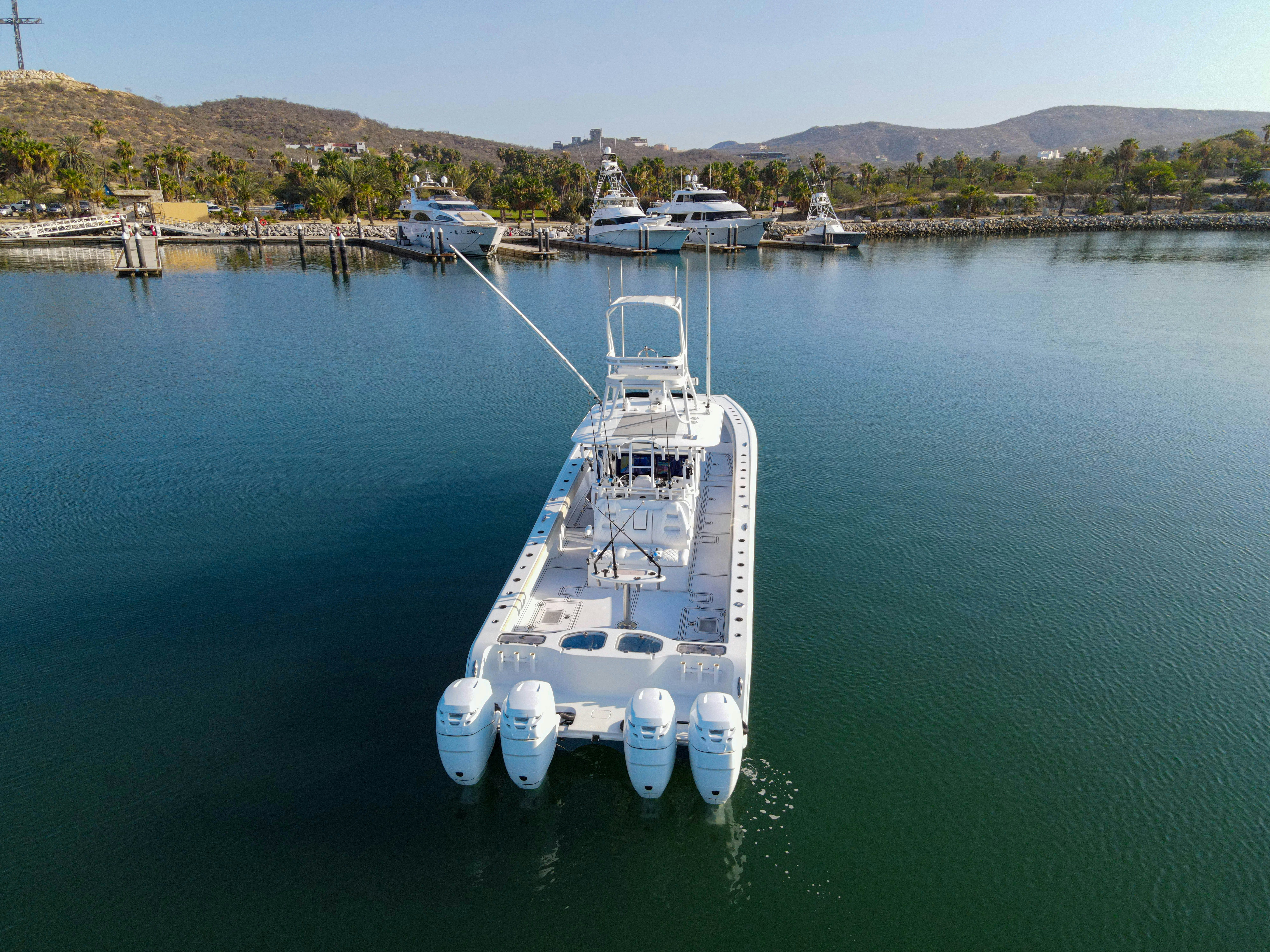 a boat in the water aboard LET'S GO Yacht for Sale