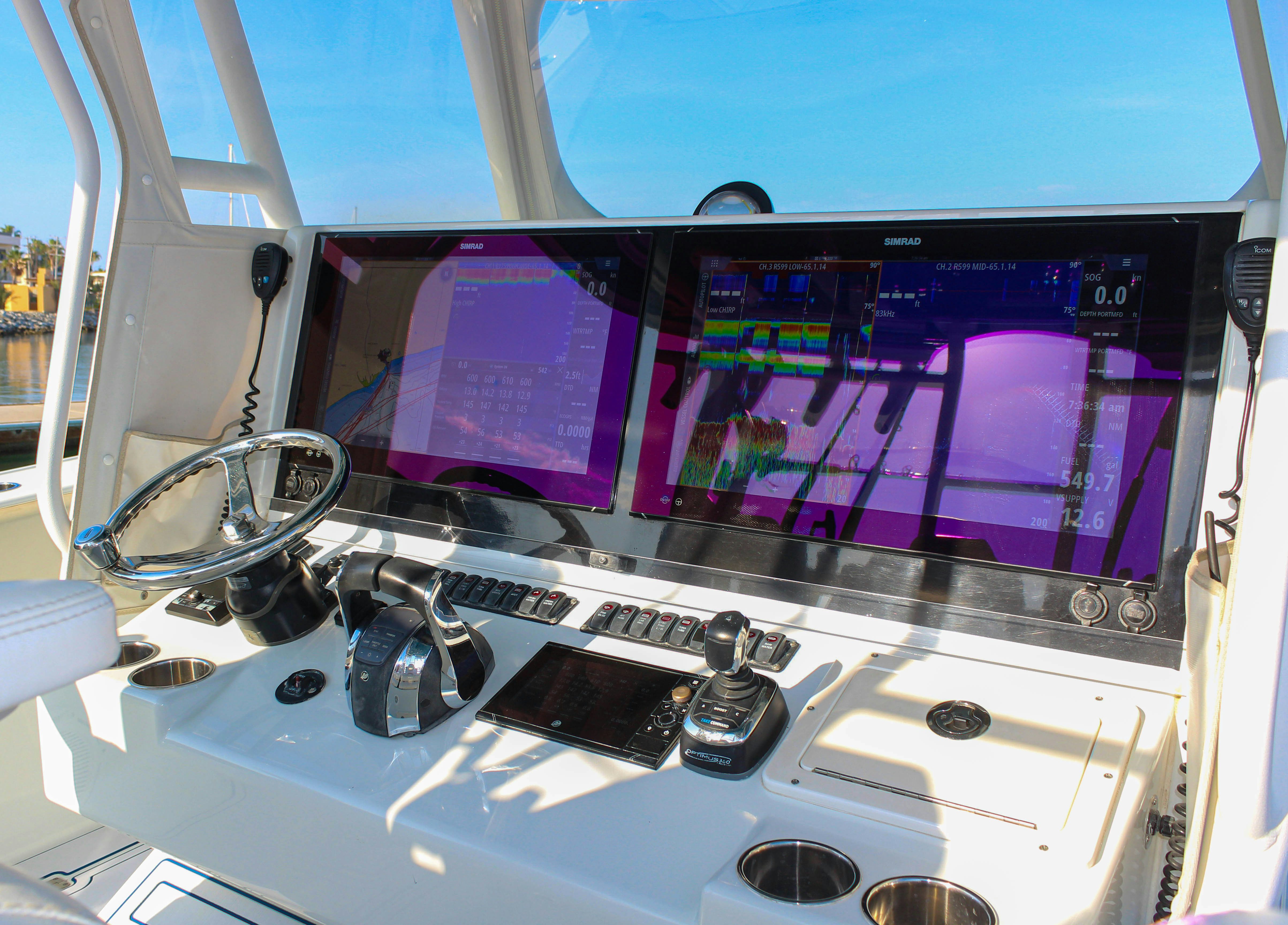 a machine with a screen aboard LET'S GO Yacht for Sale