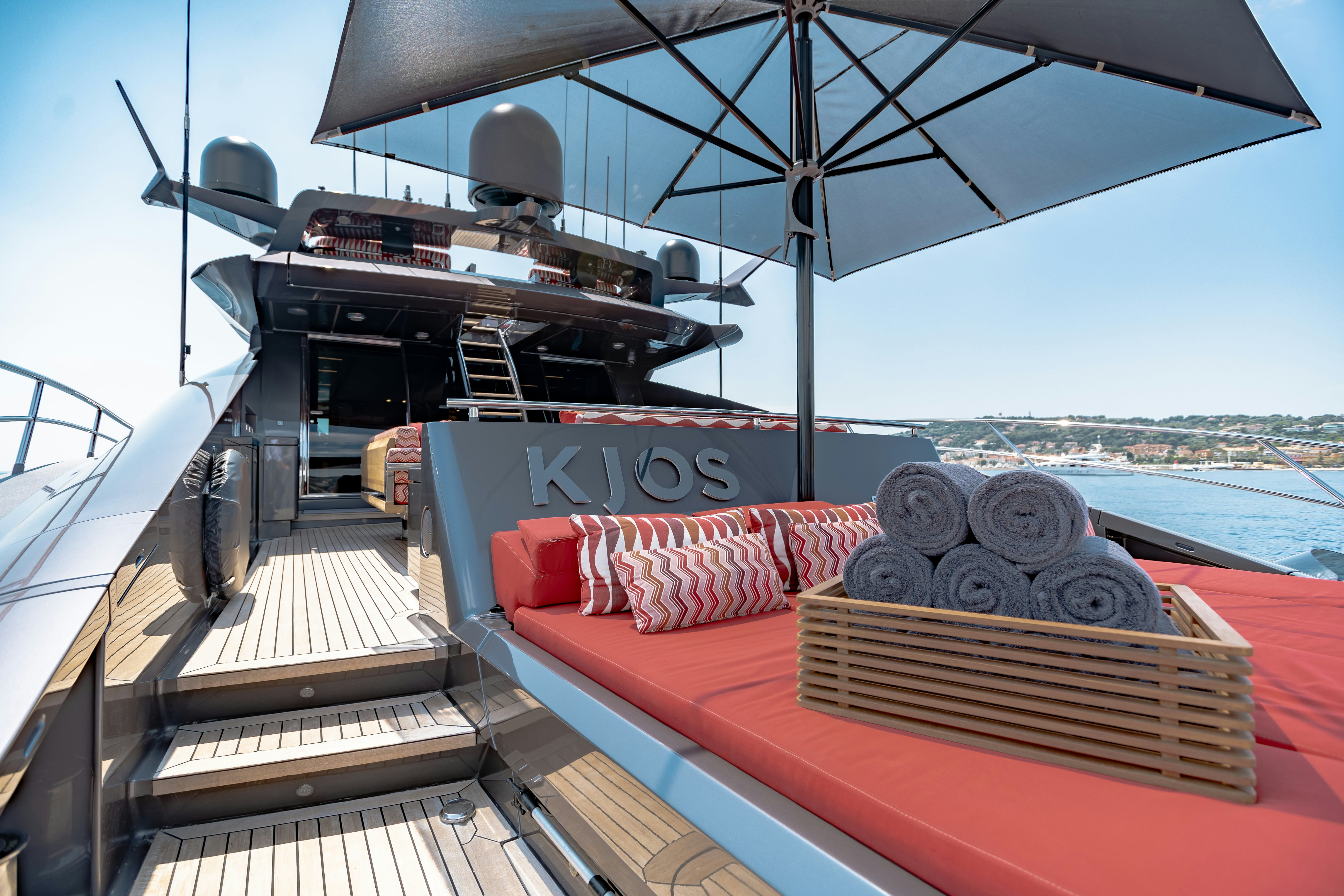 a boat on the water aboard KJOS Yacht for Sale