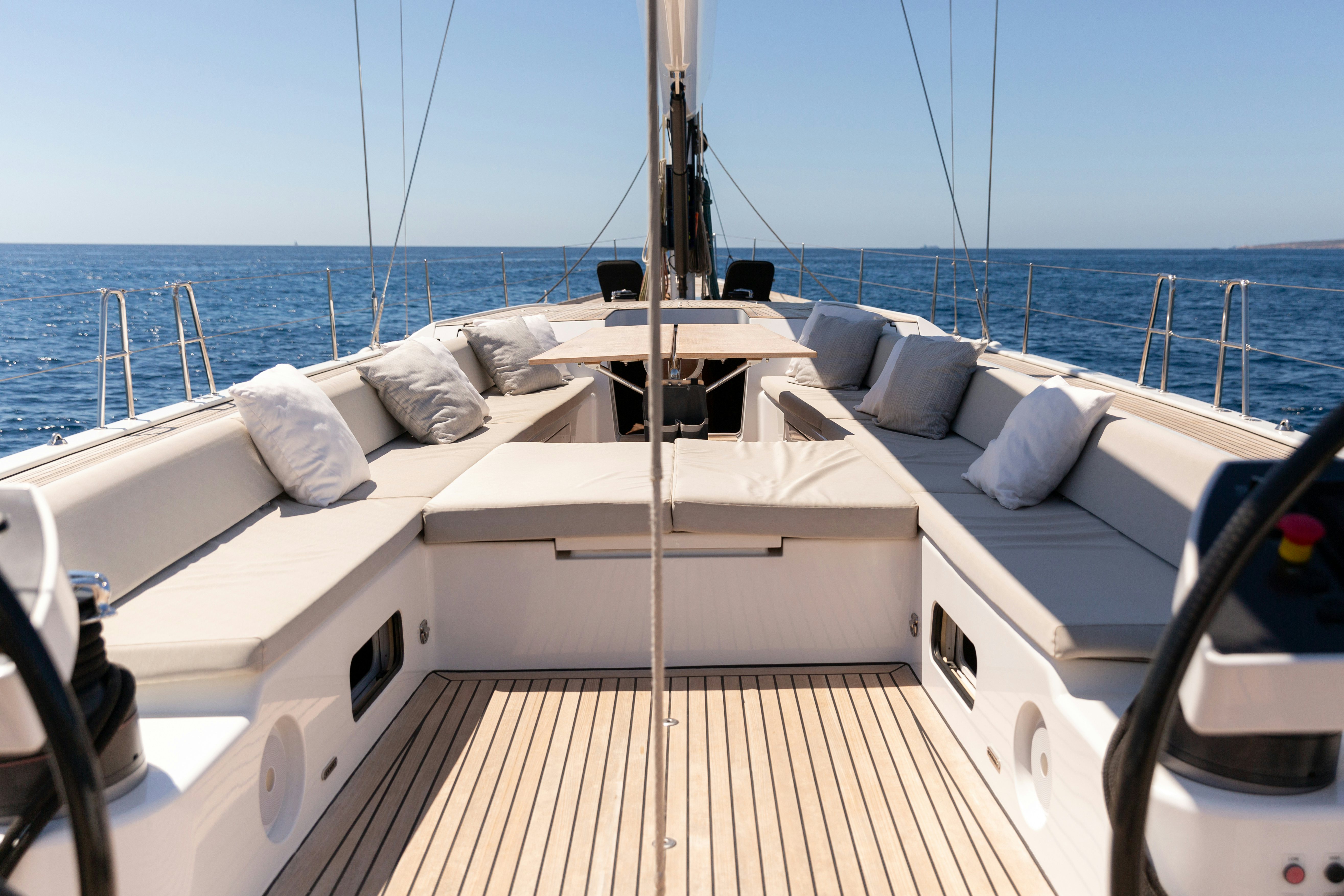 a boat on the water aboard FRIDA Yacht for Sale