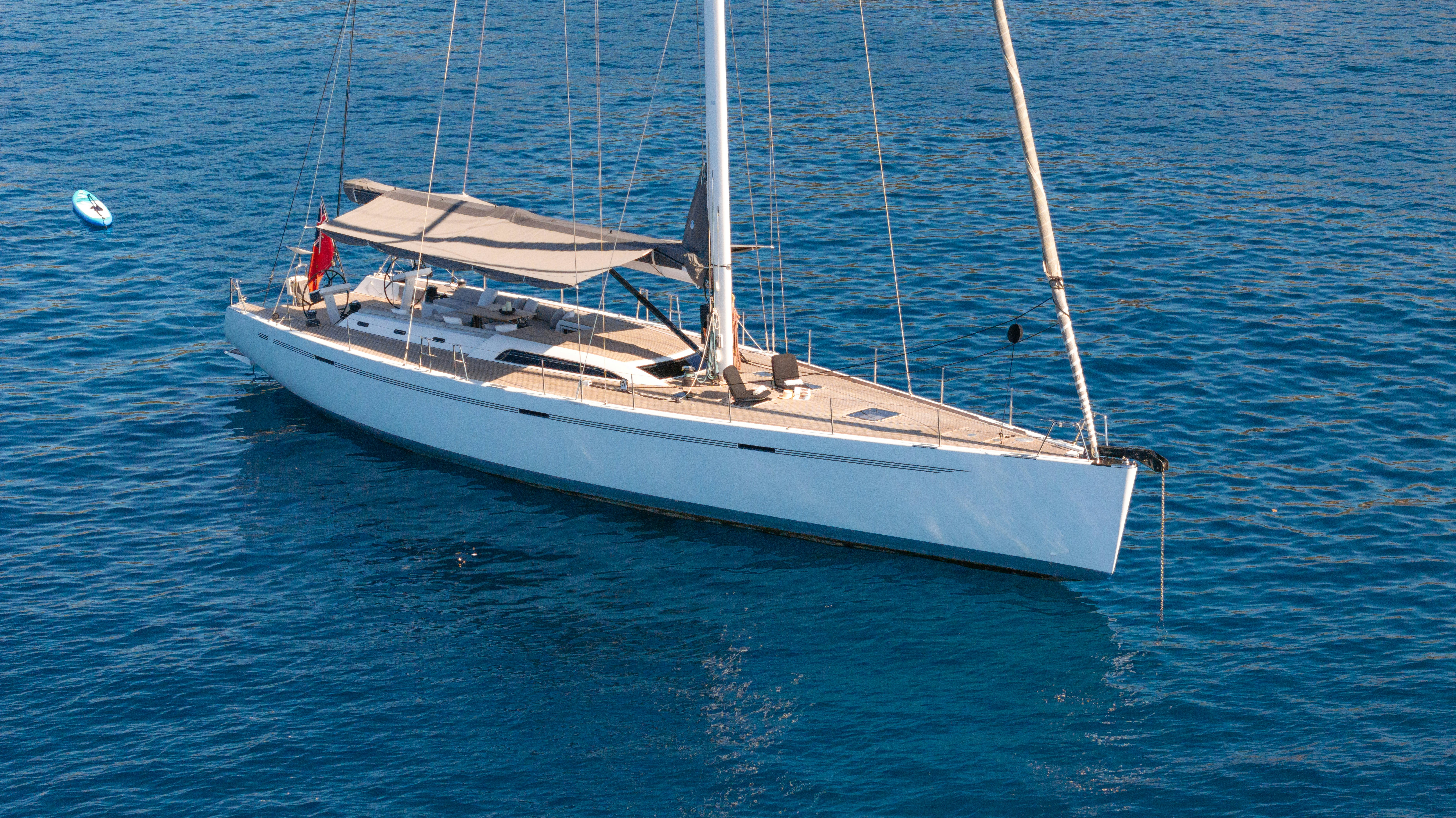 a boat on the water aboard FRIDA Yacht for Sale