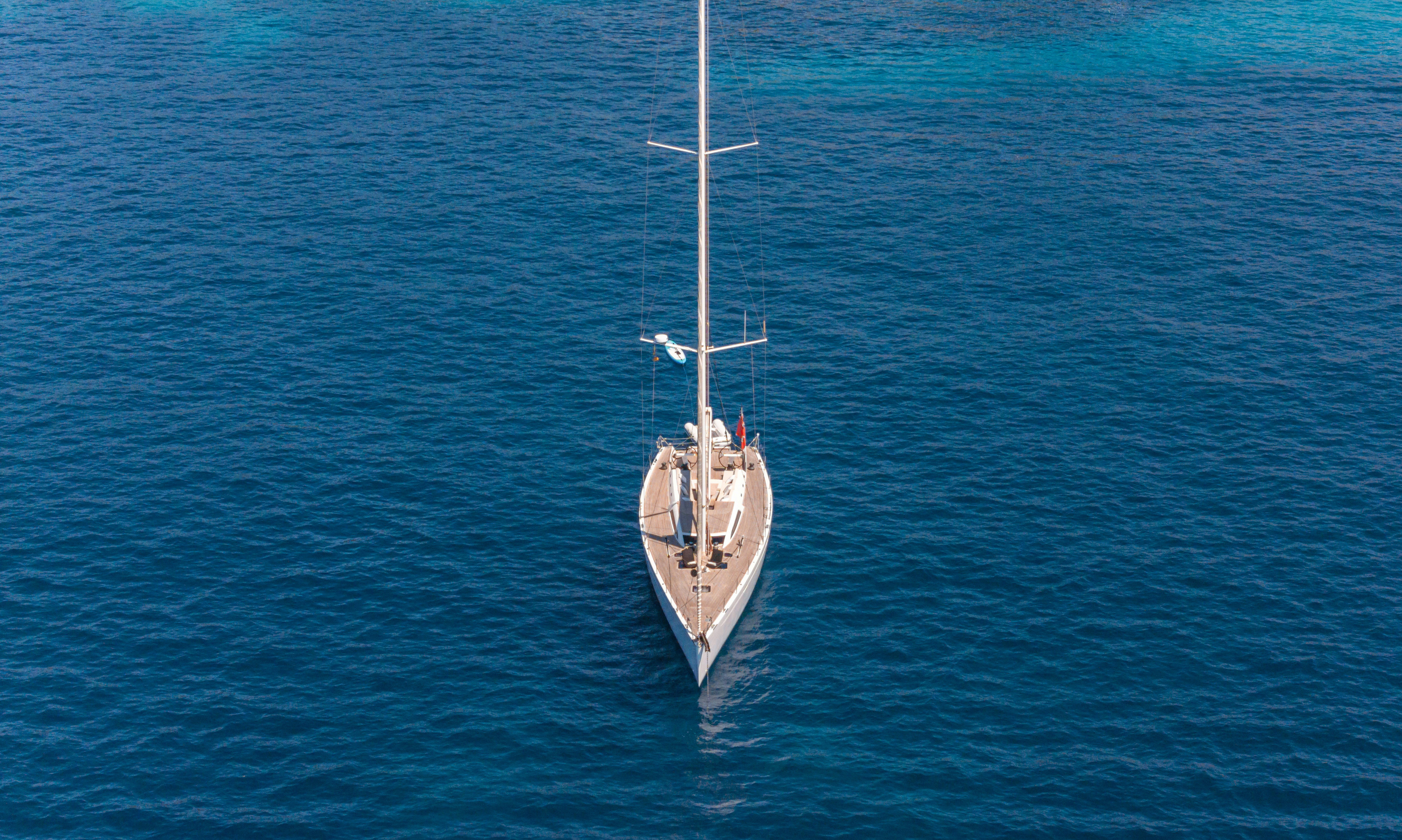 a boat sailing on the water aboard FRIDA Yacht for Sale