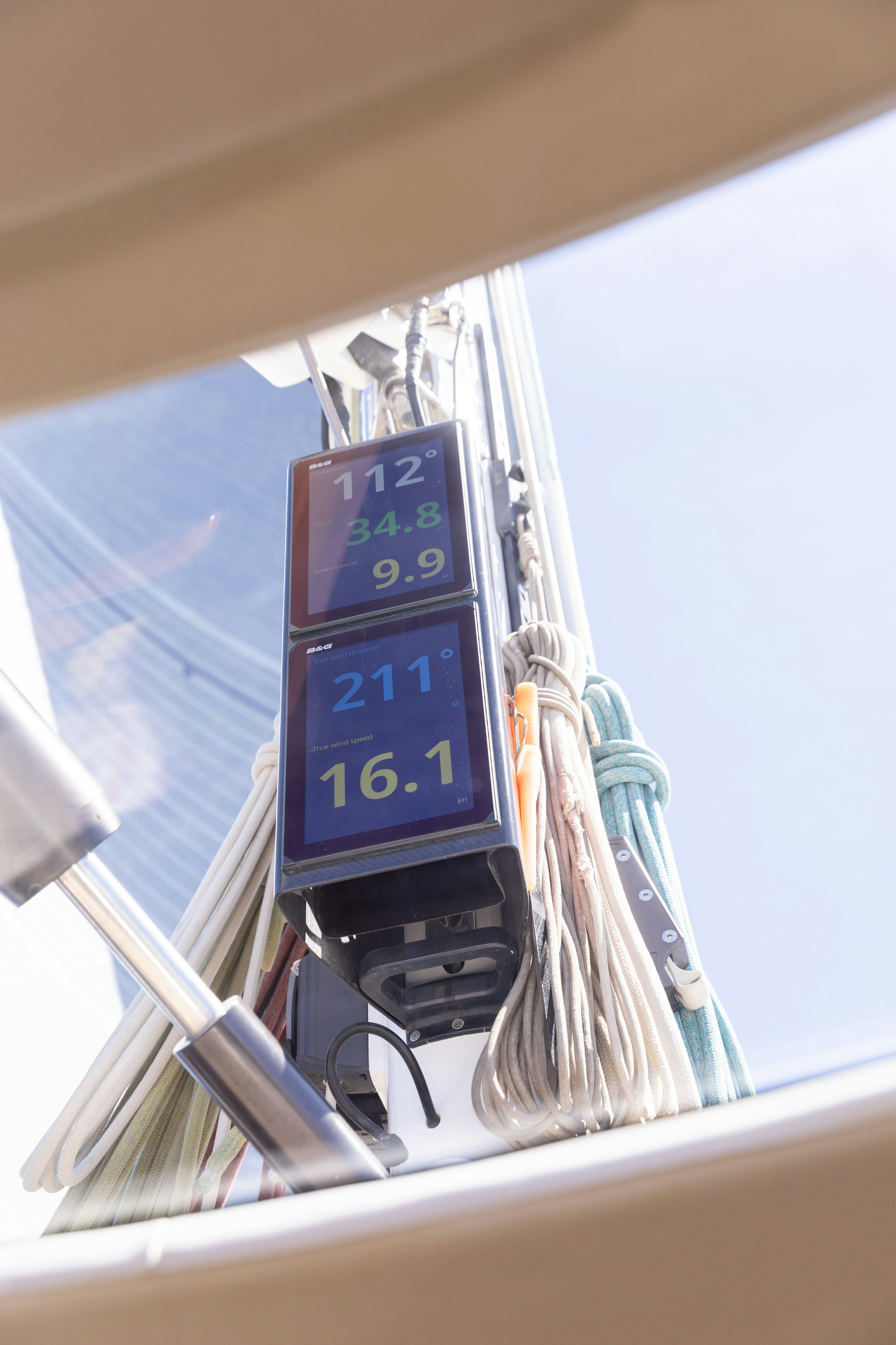 a device with a screen aboard FRIDA Yacht for Sale