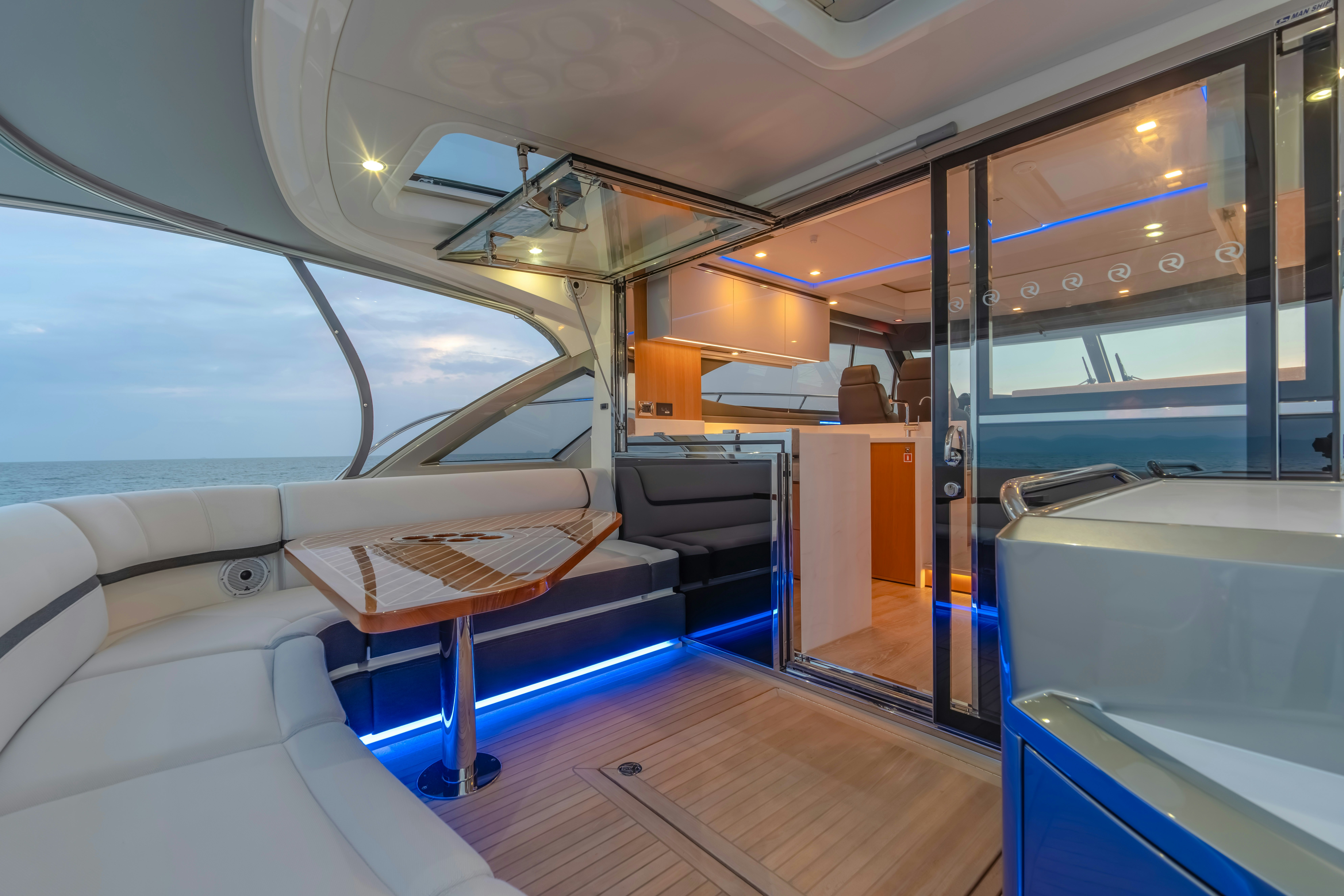 inside of a train aboard RIVIERA 4600 SPORT YACHT Yacht for Sale