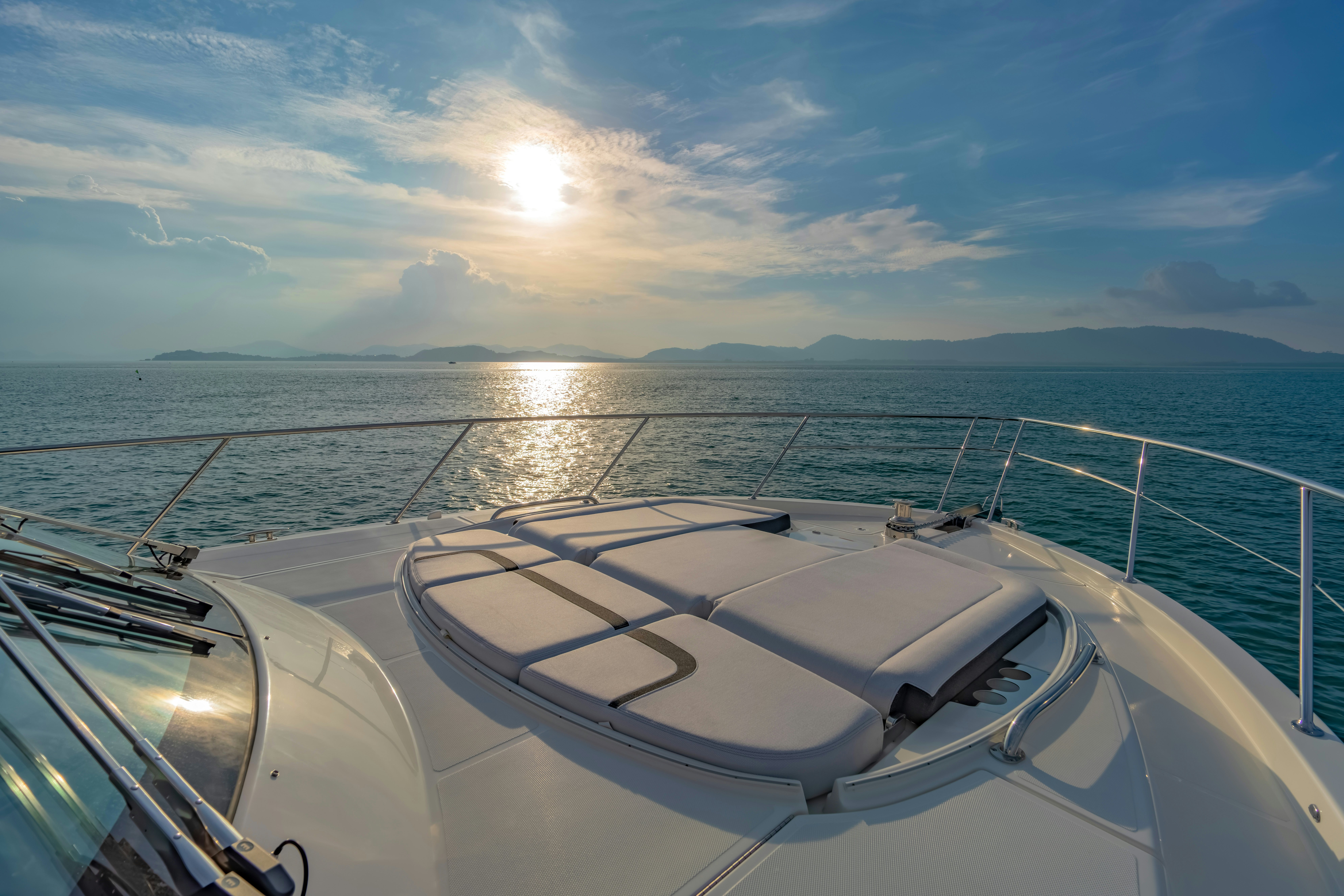 a boat on the water aboard RIVIERA 4600 SPORT YACHT Yacht for Sale