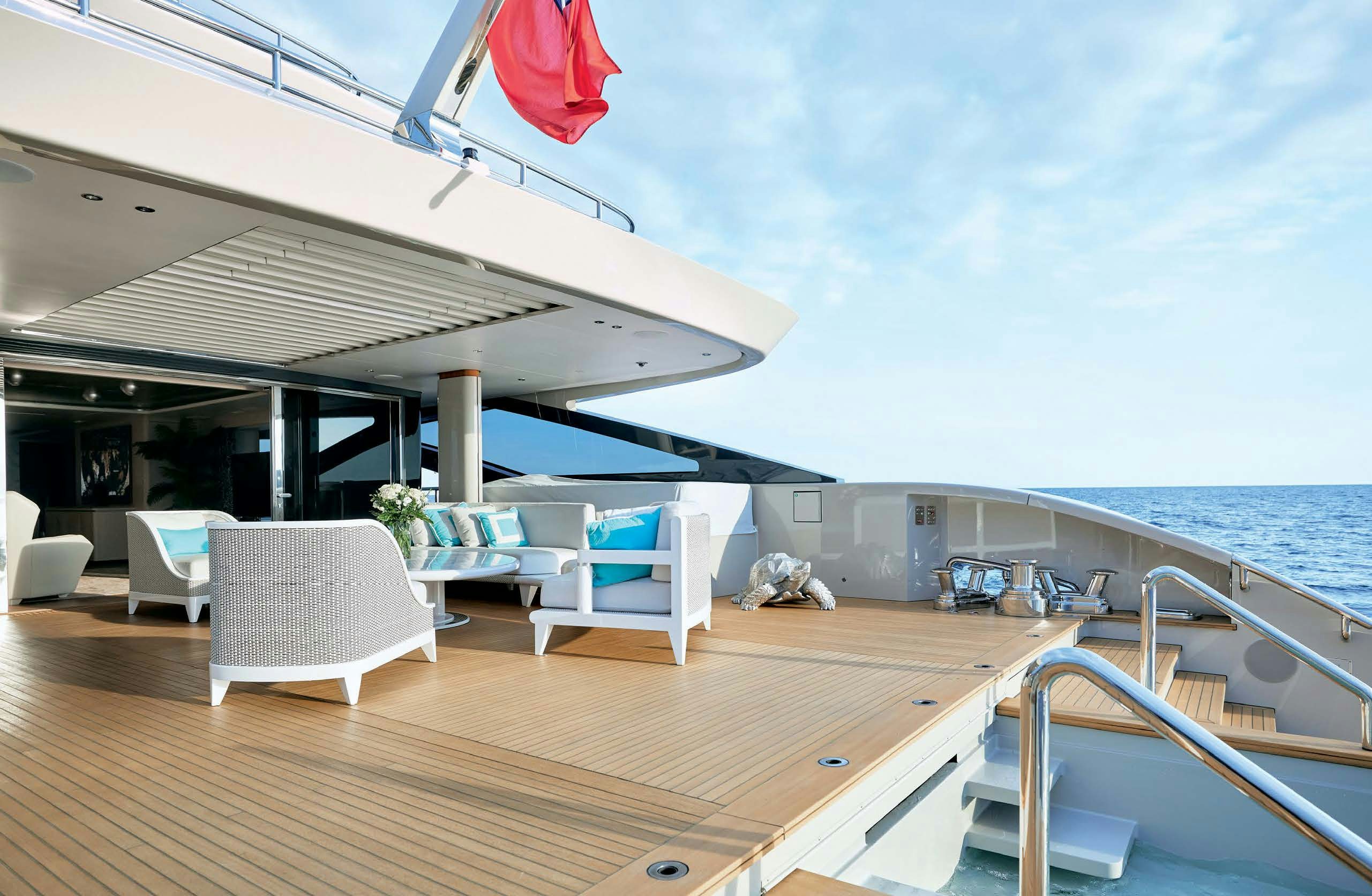 a boat on the water aboard IRYNA II Yacht for Sale