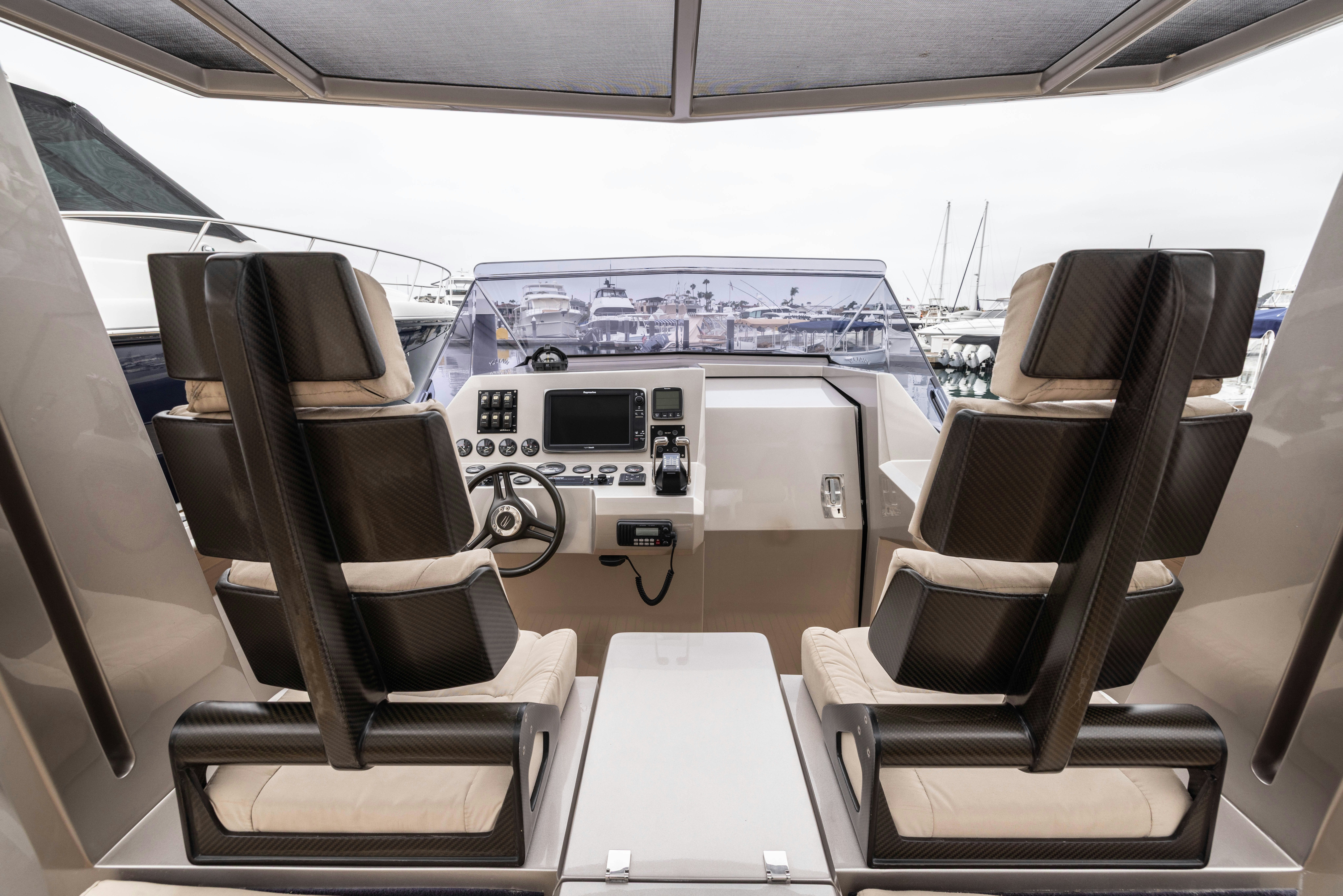 inside of a car aboard FAN SEA II Yacht for Sale