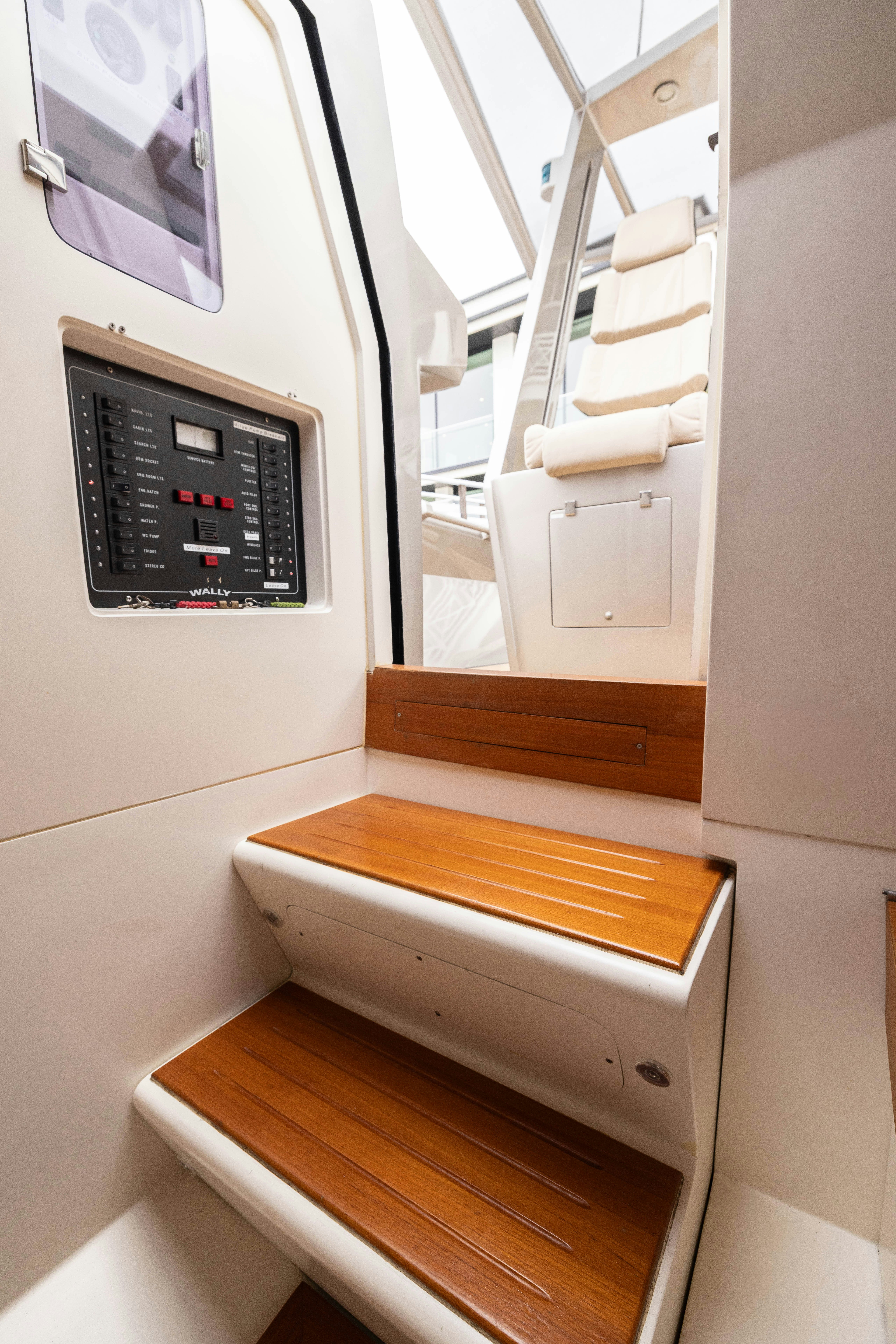 a white machine with a screen aboard FAN SEA II Yacht for Sale