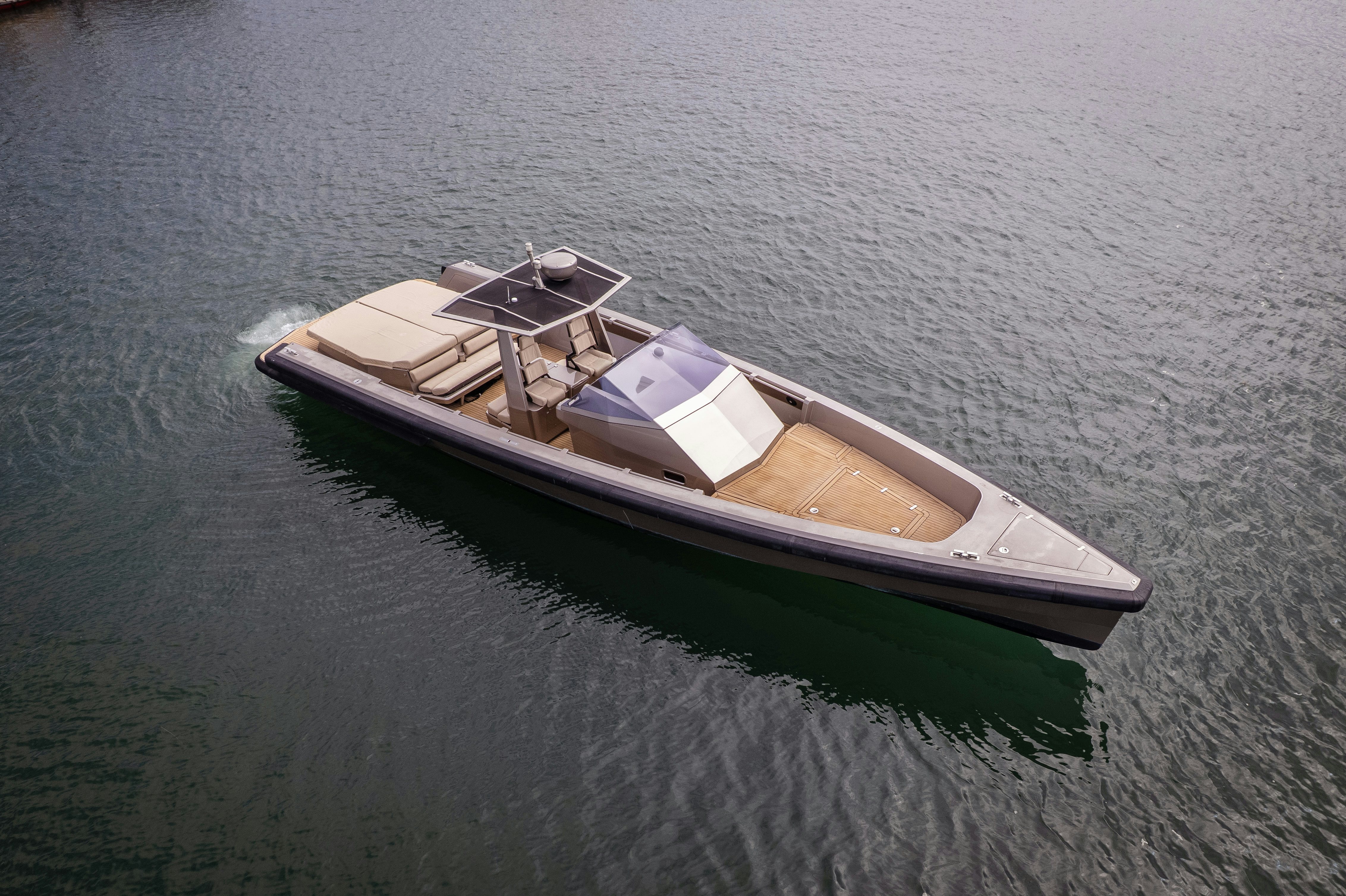 a small boat in the water aboard FAN SEA II Yacht for Sale