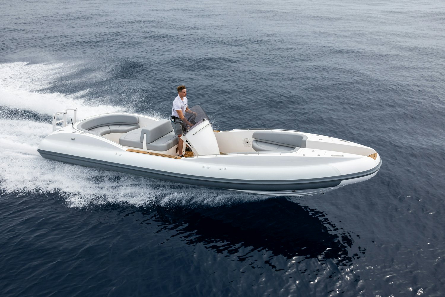 a person on a boat aboard RIO Yacht for Charter