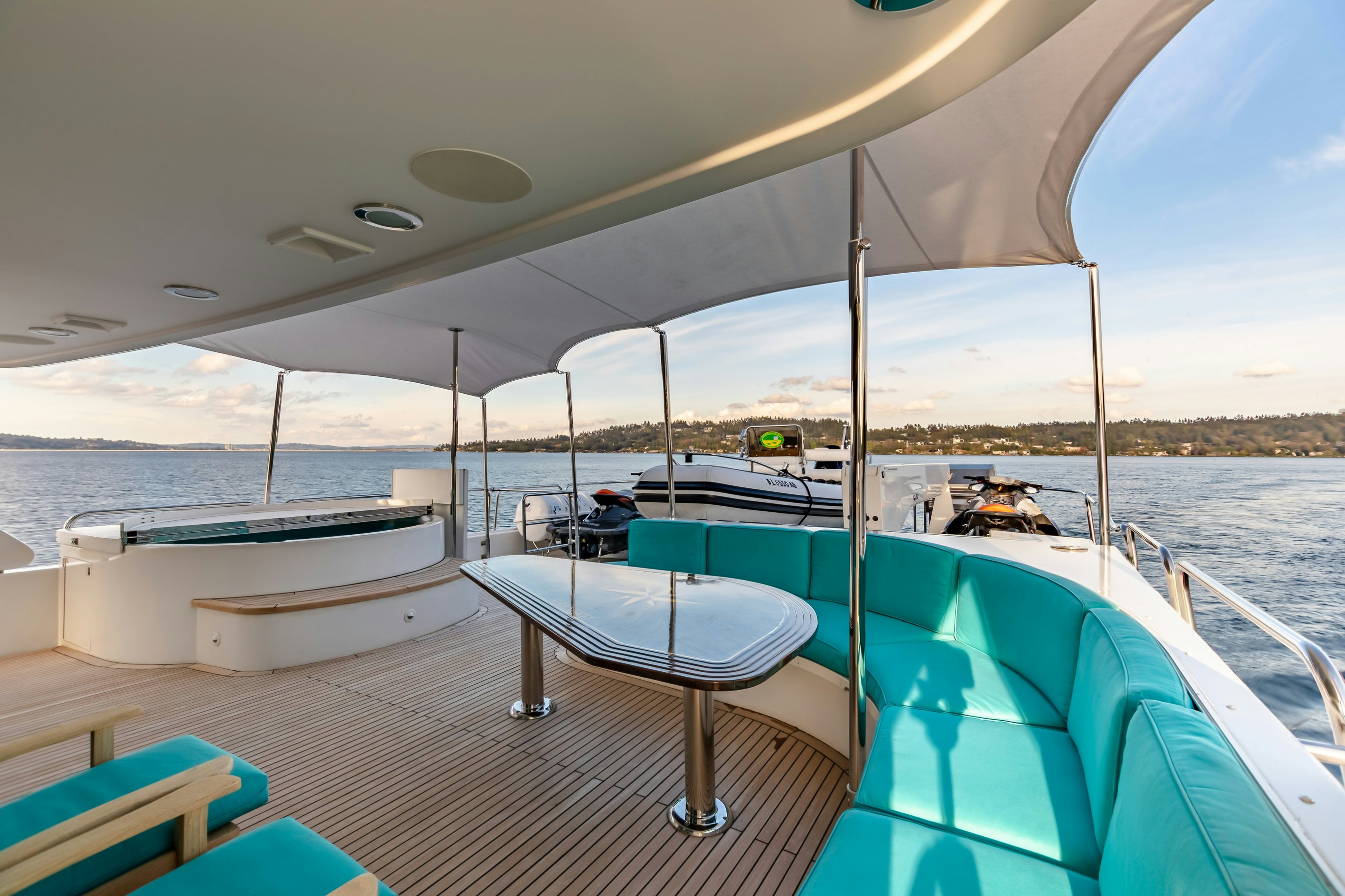 a boat on the water aboard SERENGETI Yacht for Charter