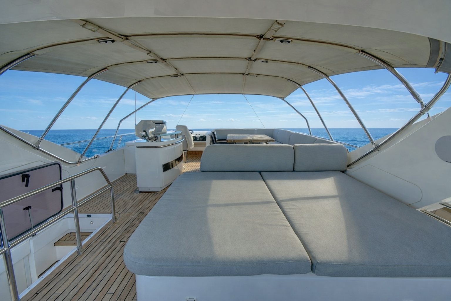 the deck of a boat aboard GRAND CRU Yacht for Sale