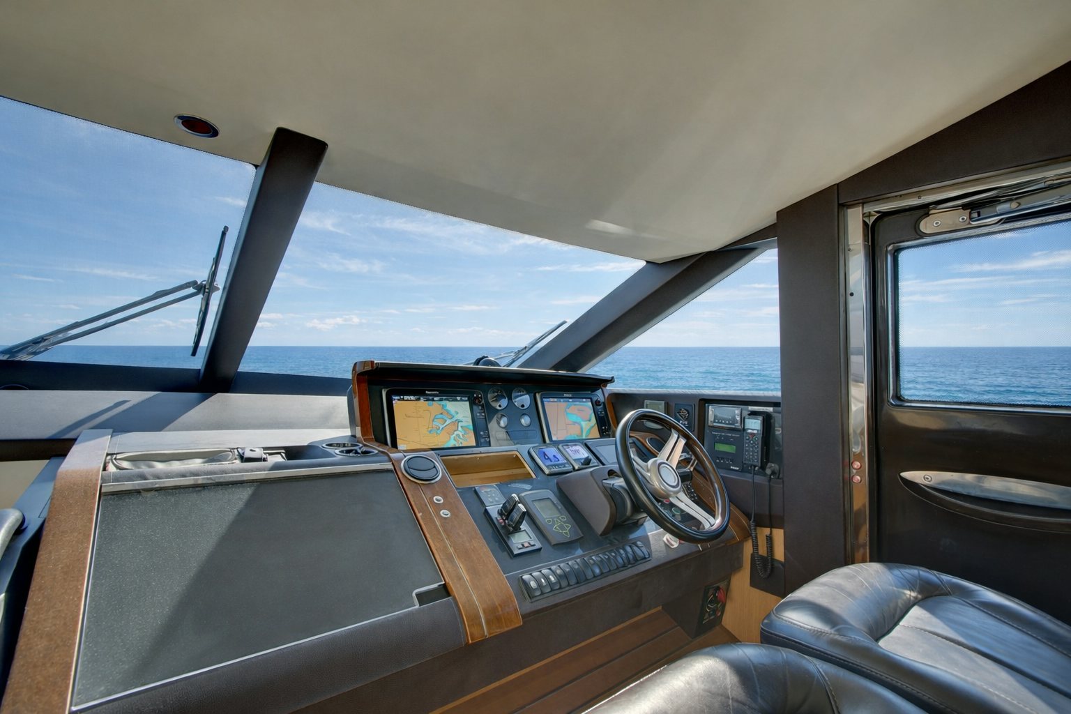 inside of a car aboard GRAND CRU Yacht for Sale