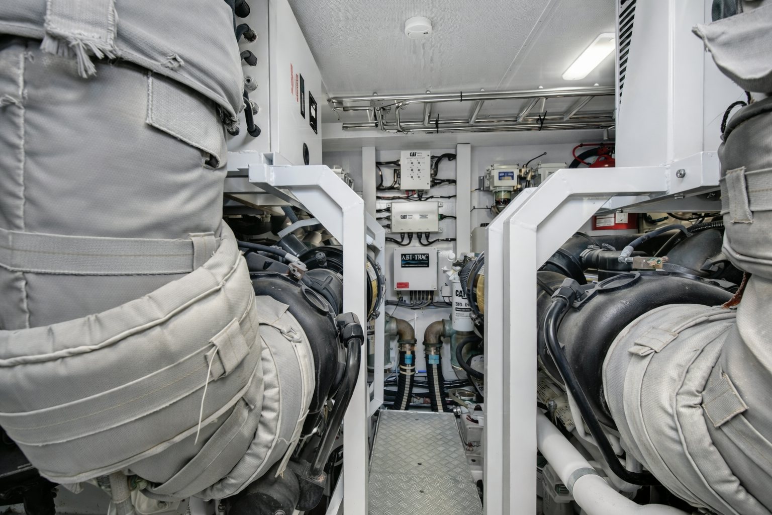 a row of military vehicles aboard GRAND CRU Yacht for Sale