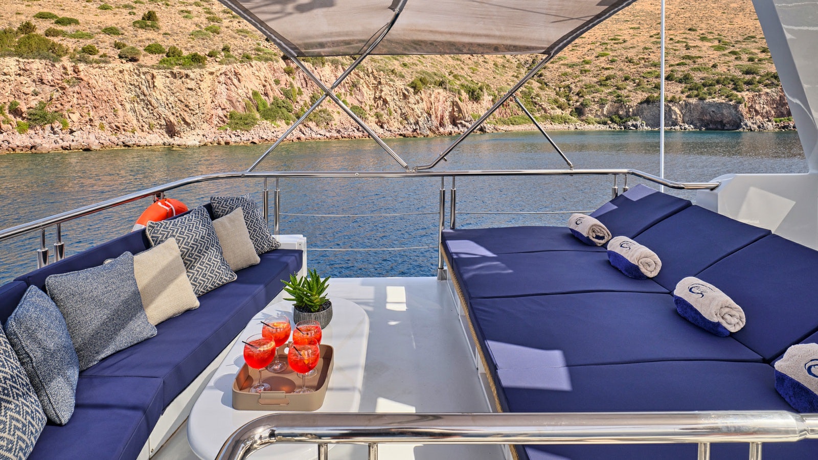 a boat on the water aboard GELLY Yacht for Charter