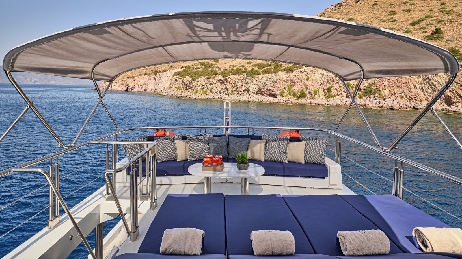 a boat on the water aboard GELLY Yacht for Charter