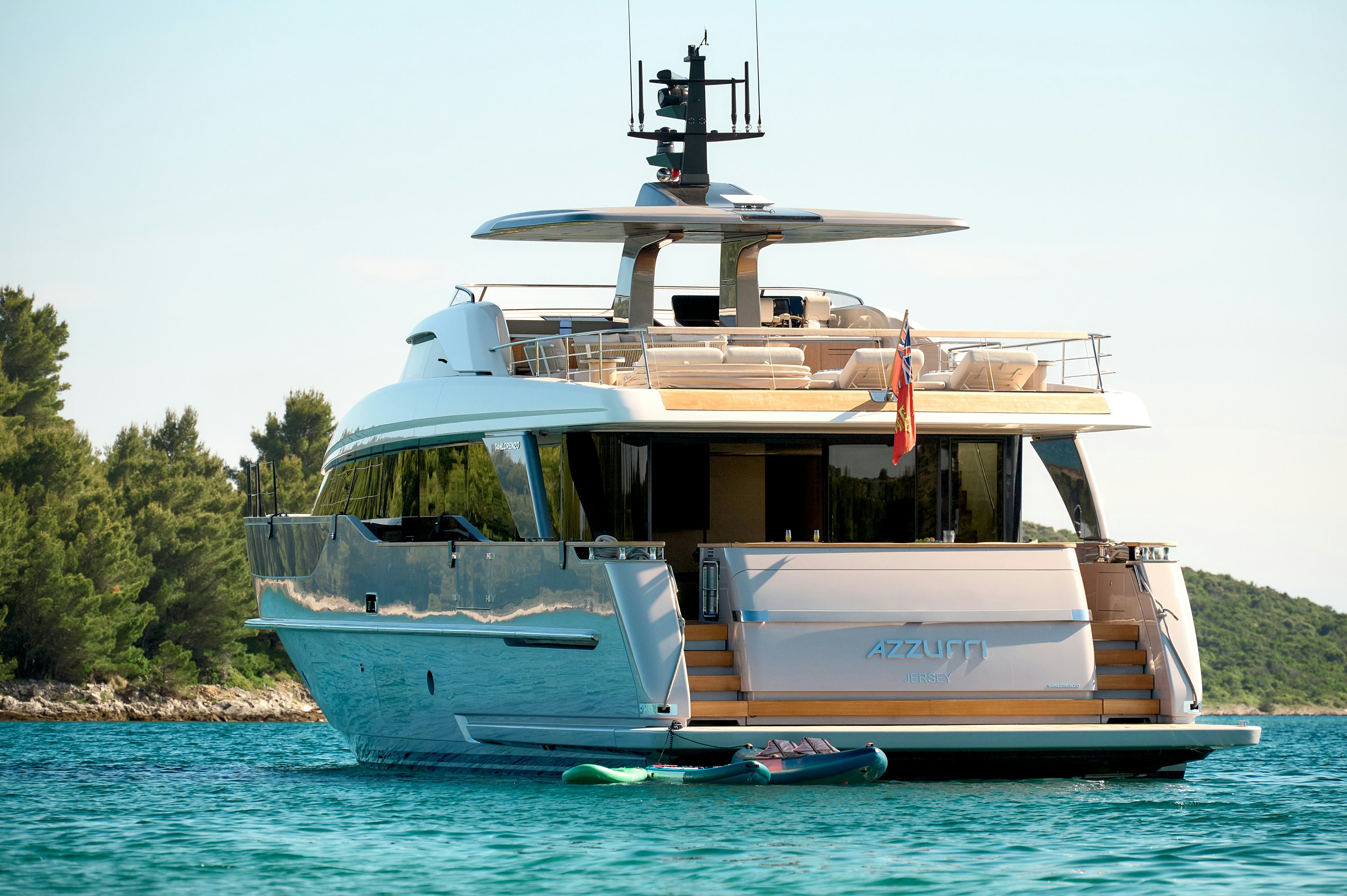 a boat on the water aboard AZZURRI Yacht for Charter
