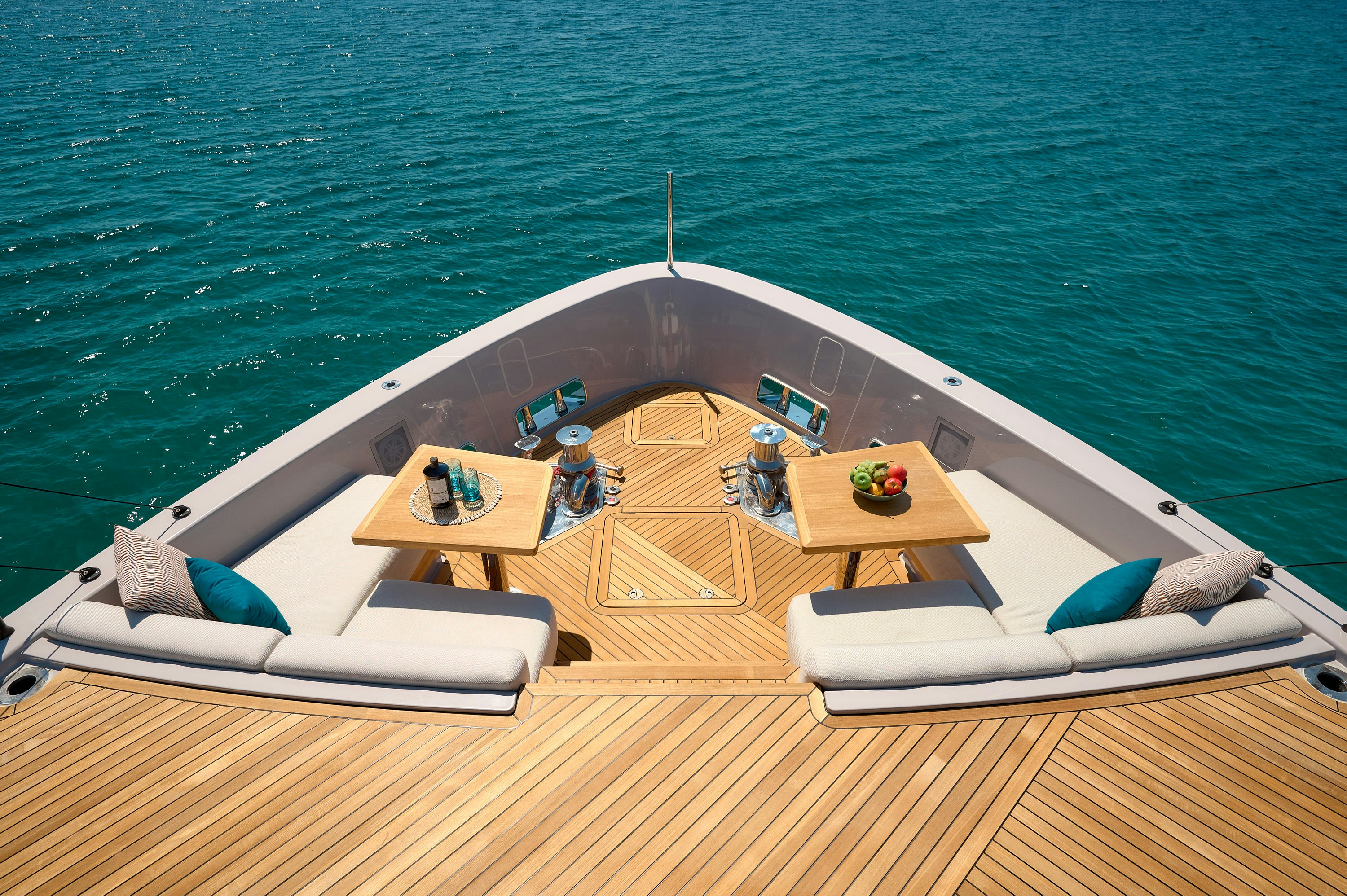 a boat on the water aboard AZZURRI Yacht for Charter