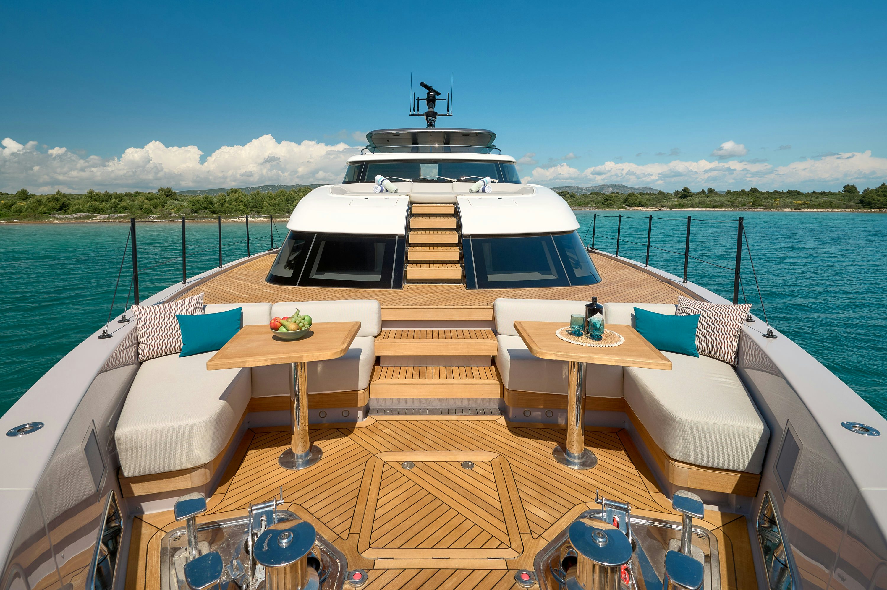 a boat on a deck aboard AZZURRI Yacht for Charter