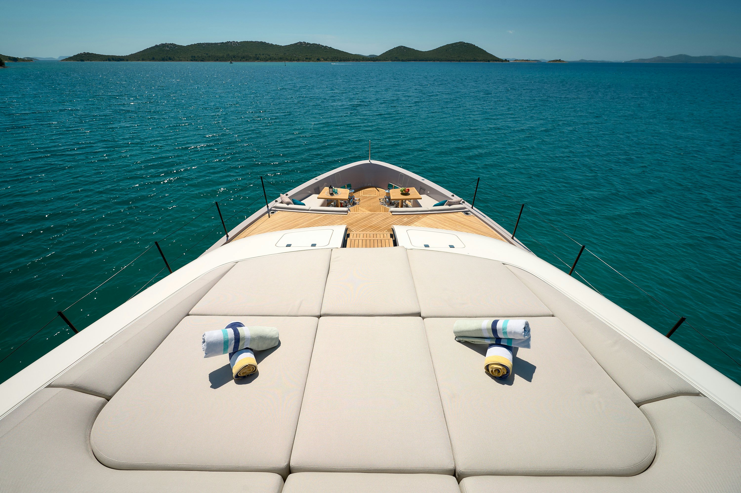 a boat on the water aboard AZZURRI Yacht for Charter
