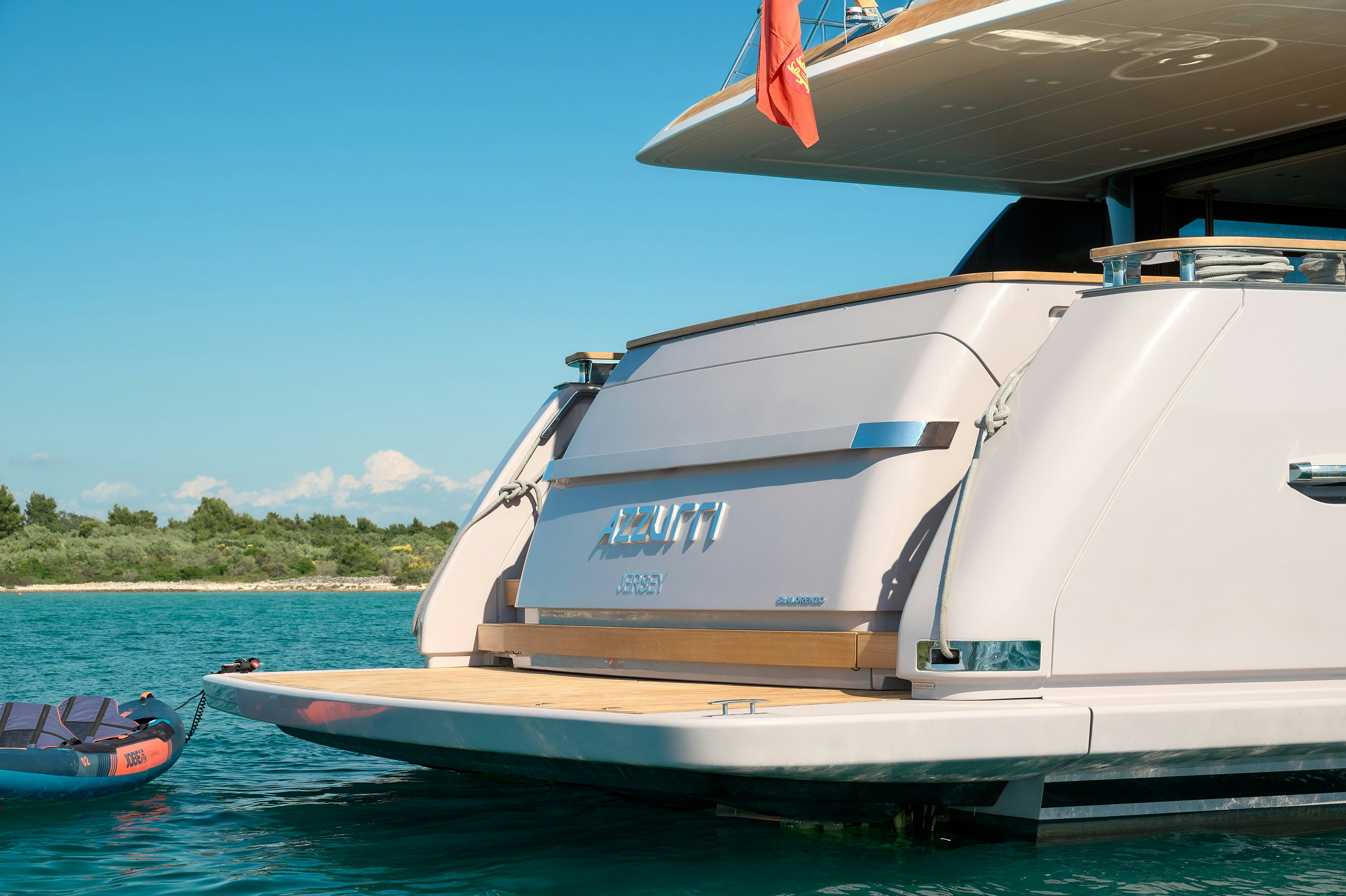 a boat on the water aboard AZZURRI Yacht for Charter
