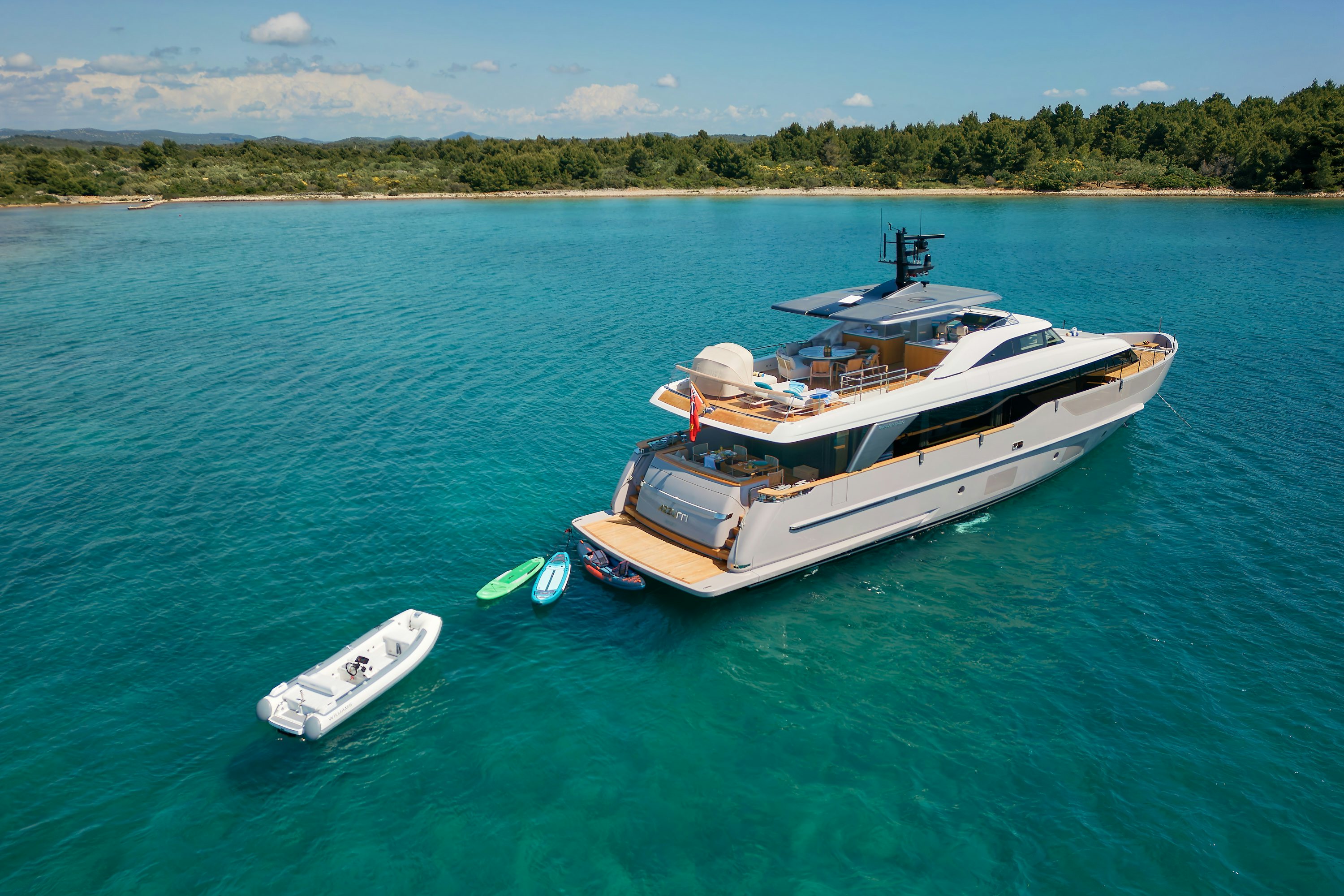 a boat on the water aboard AZZURRI Yacht for Charter