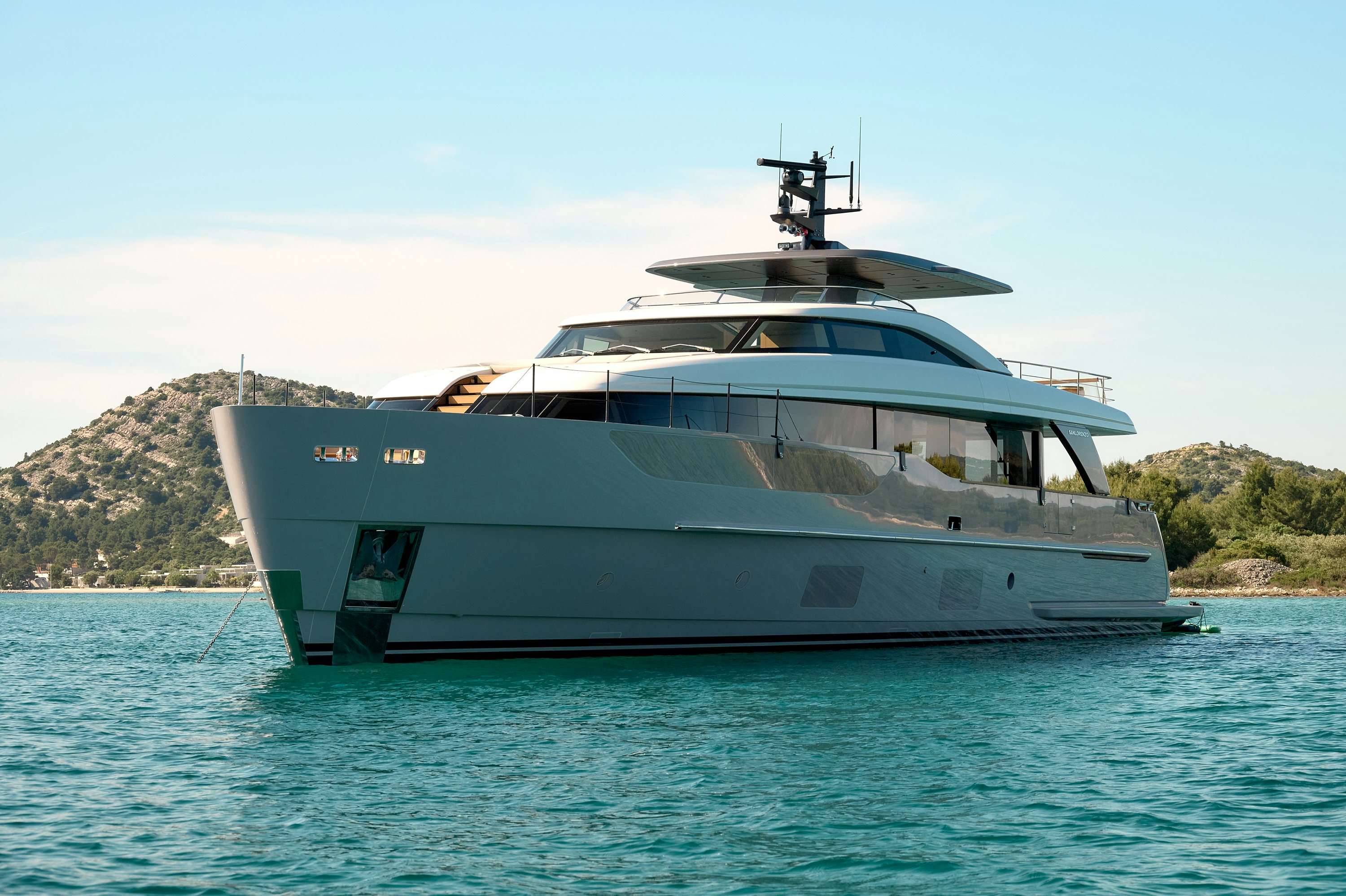 a boat on the water aboard AZZURRI Yacht for Charter