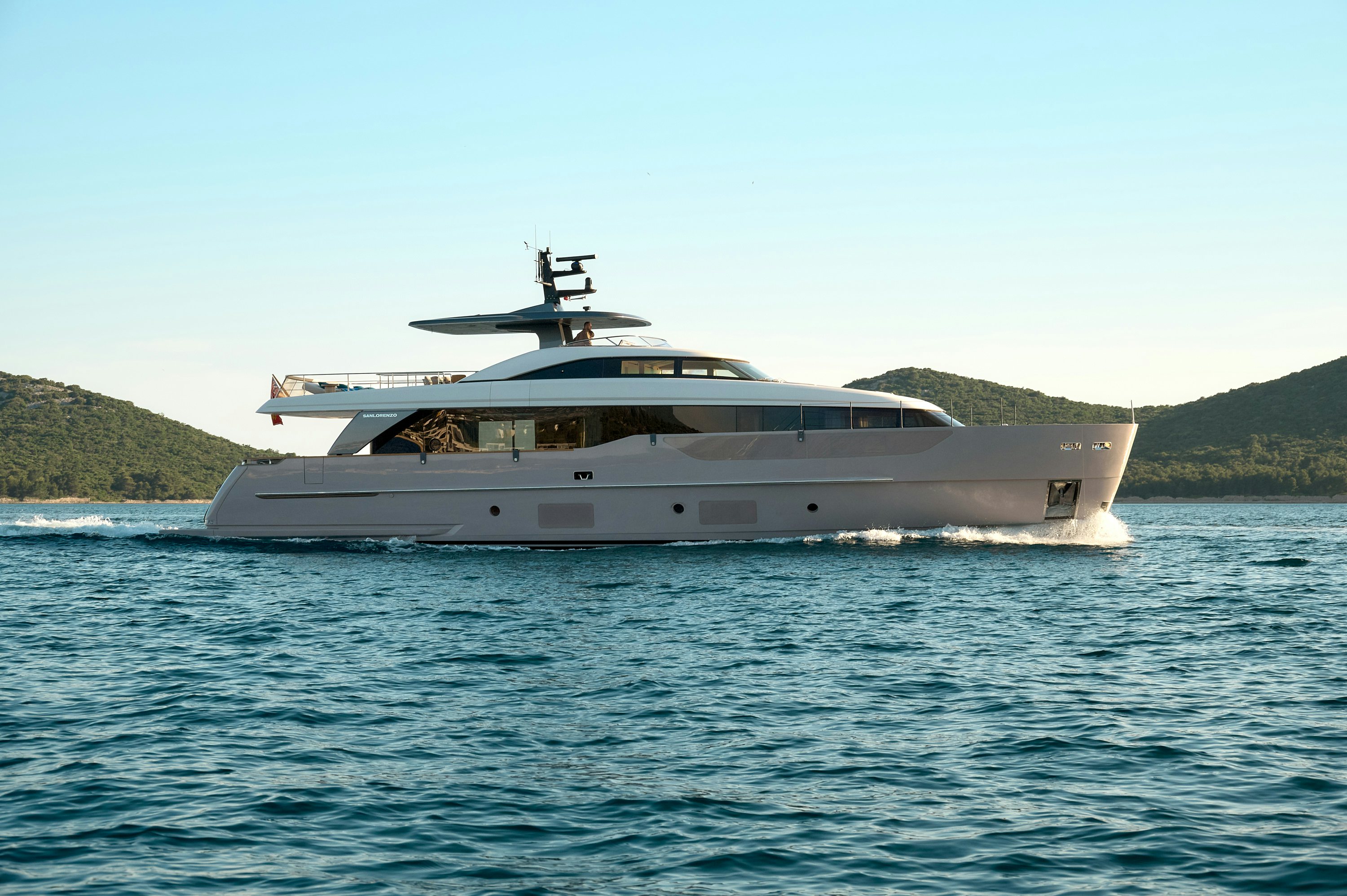 a boat in the water aboard AZZURRI Yacht for Charter