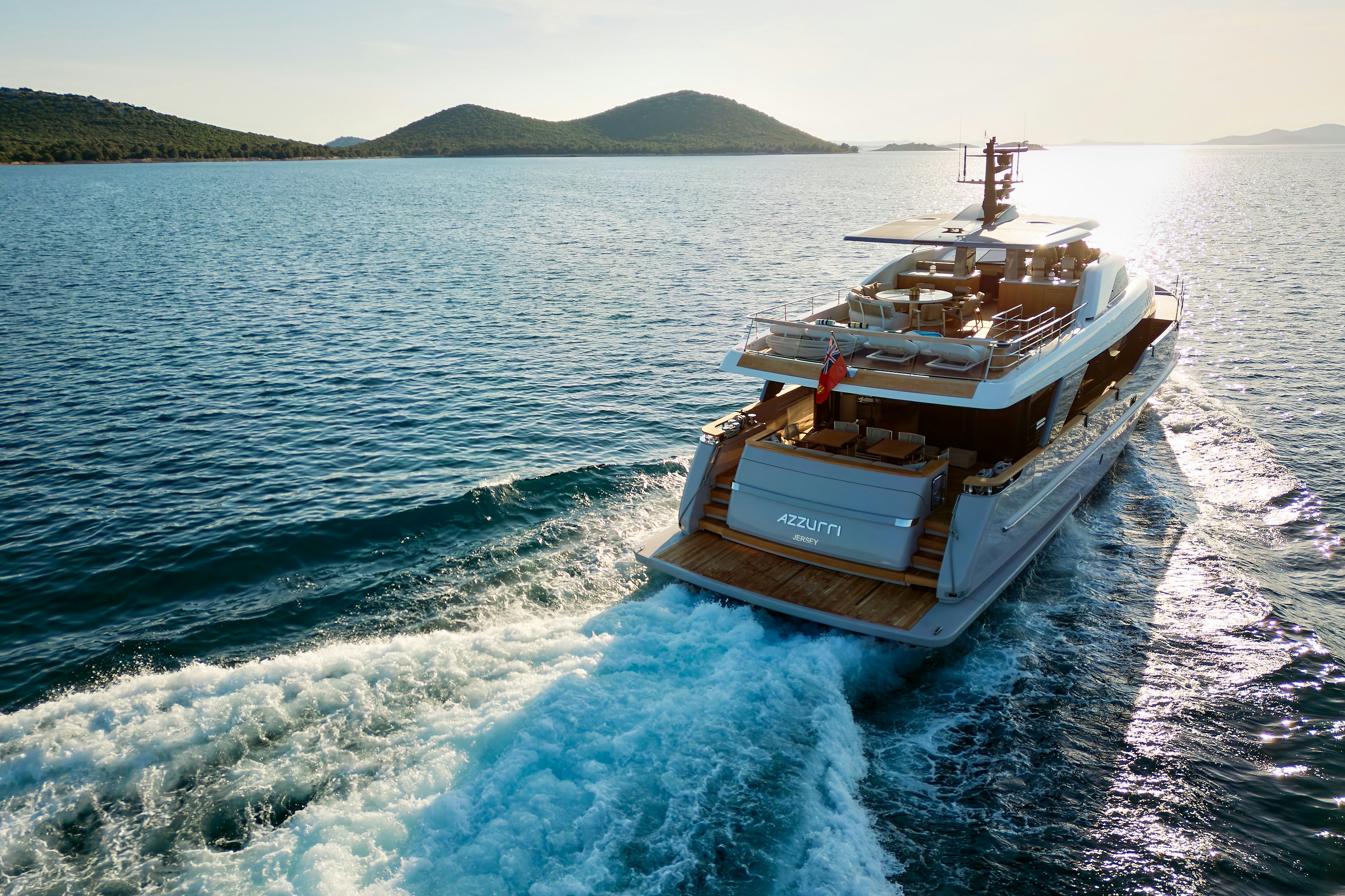 a boat on the water aboard AZZURRI Yacht for Charter