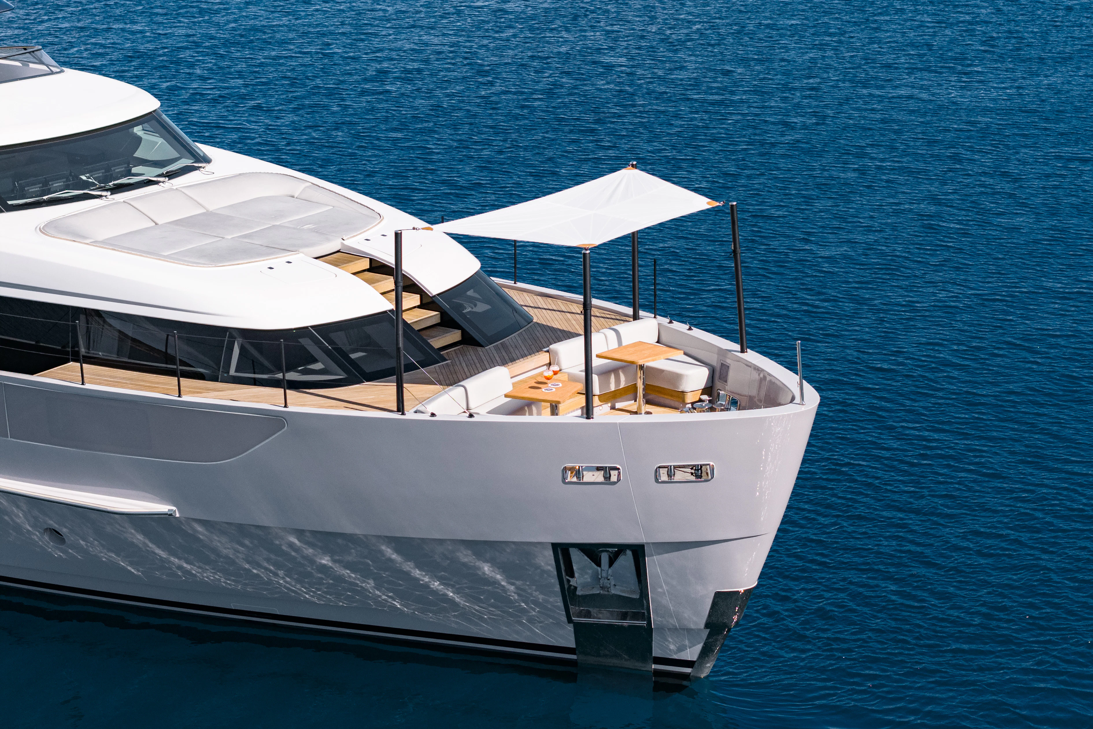 a boat on the water aboard AZZURRI Yacht for Charter