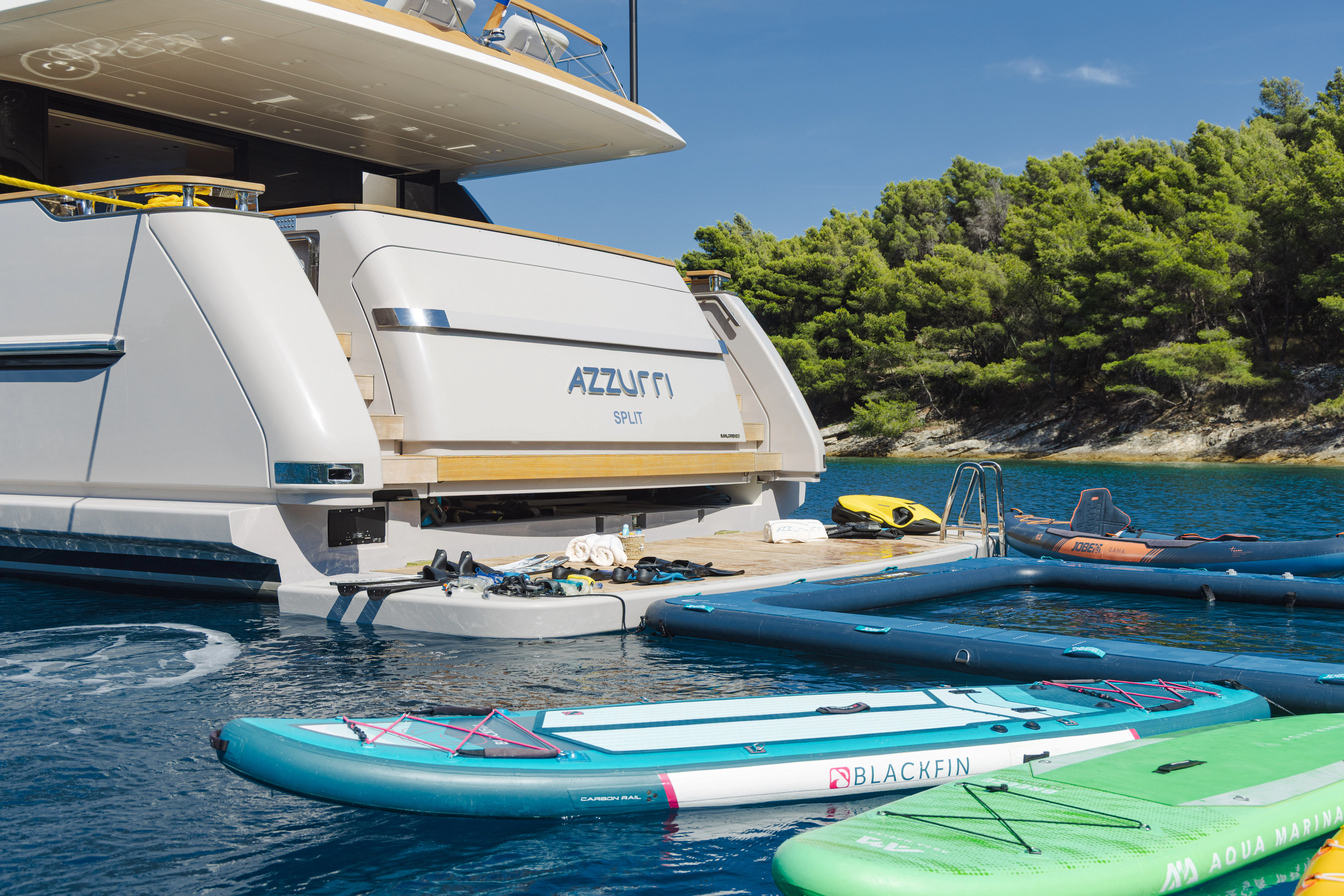 boats on the water aboard AZZURRI Yacht for Charter