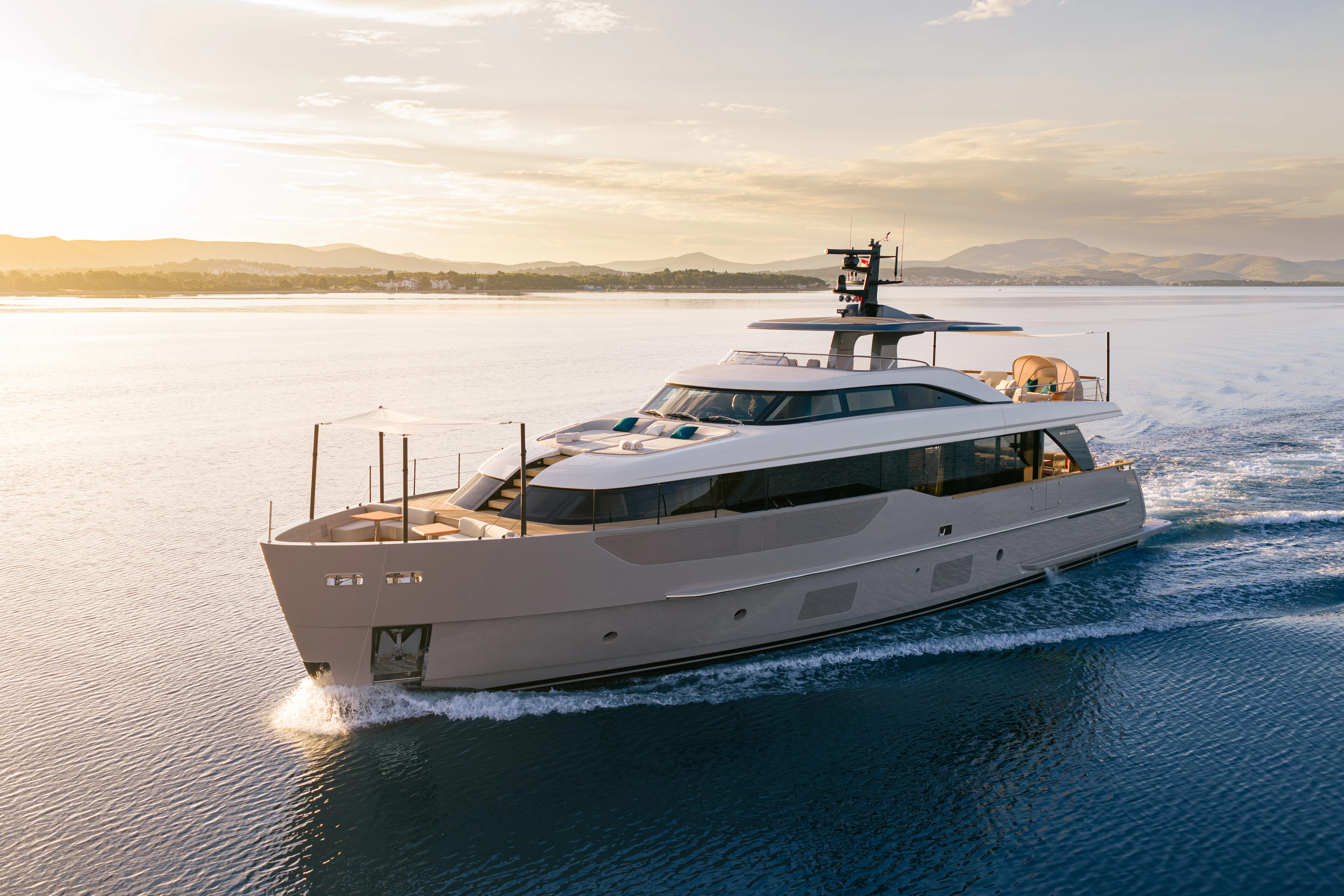 a boat in the water aboard AZZURRI Yacht for Charter