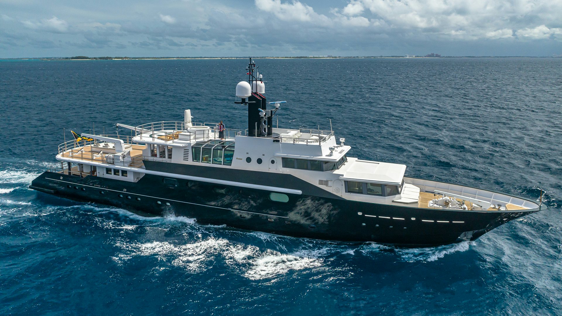 a boat on the water aboard HIGHLANDER Yacht for Charter