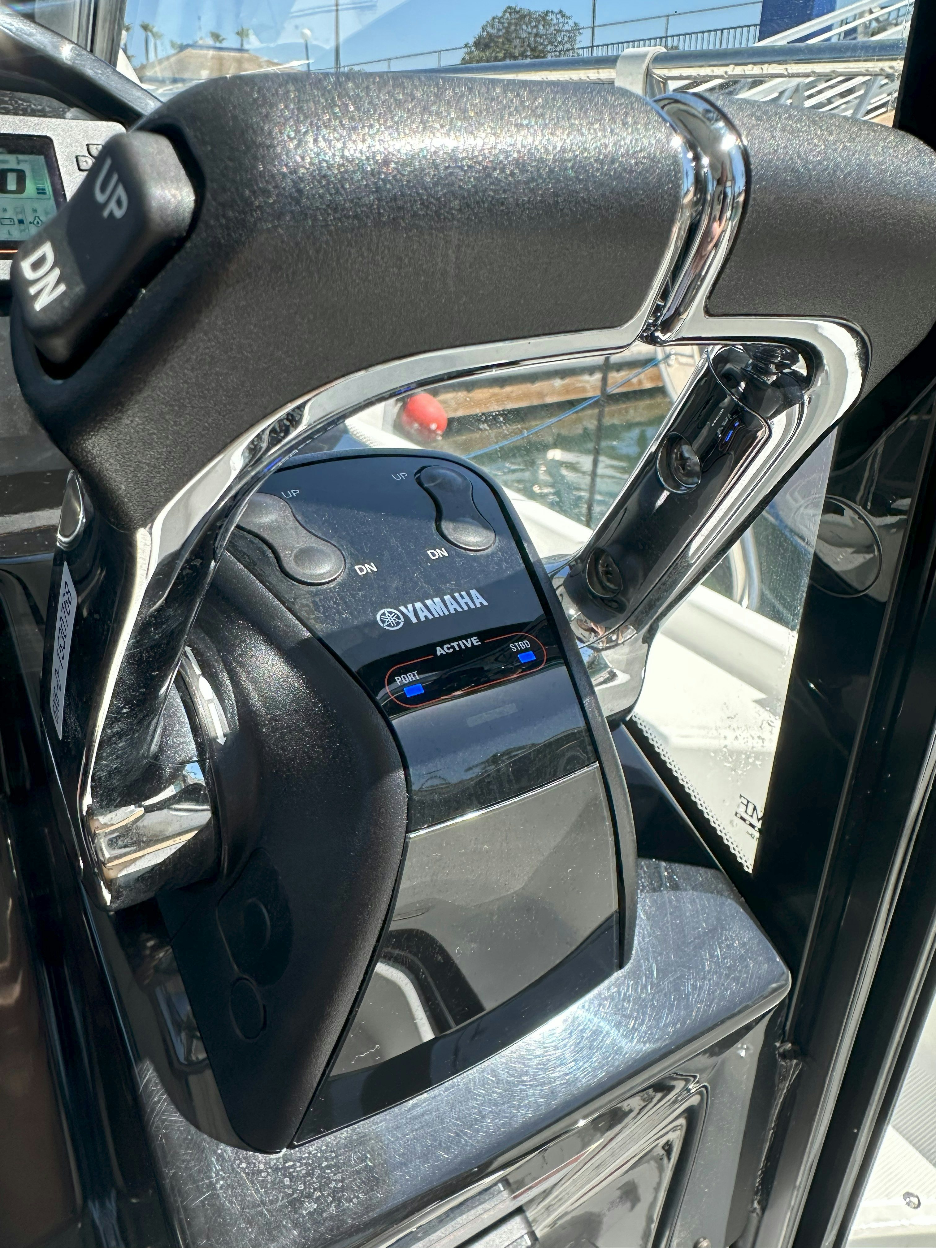 the inside of a car aboard DESTINATION UNKNOWN II Yacht for Sale